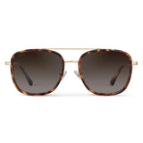 GIA Women's Square Oversized Aviator Sunglasses in Ruby Tortoise l WMP Eyewear
