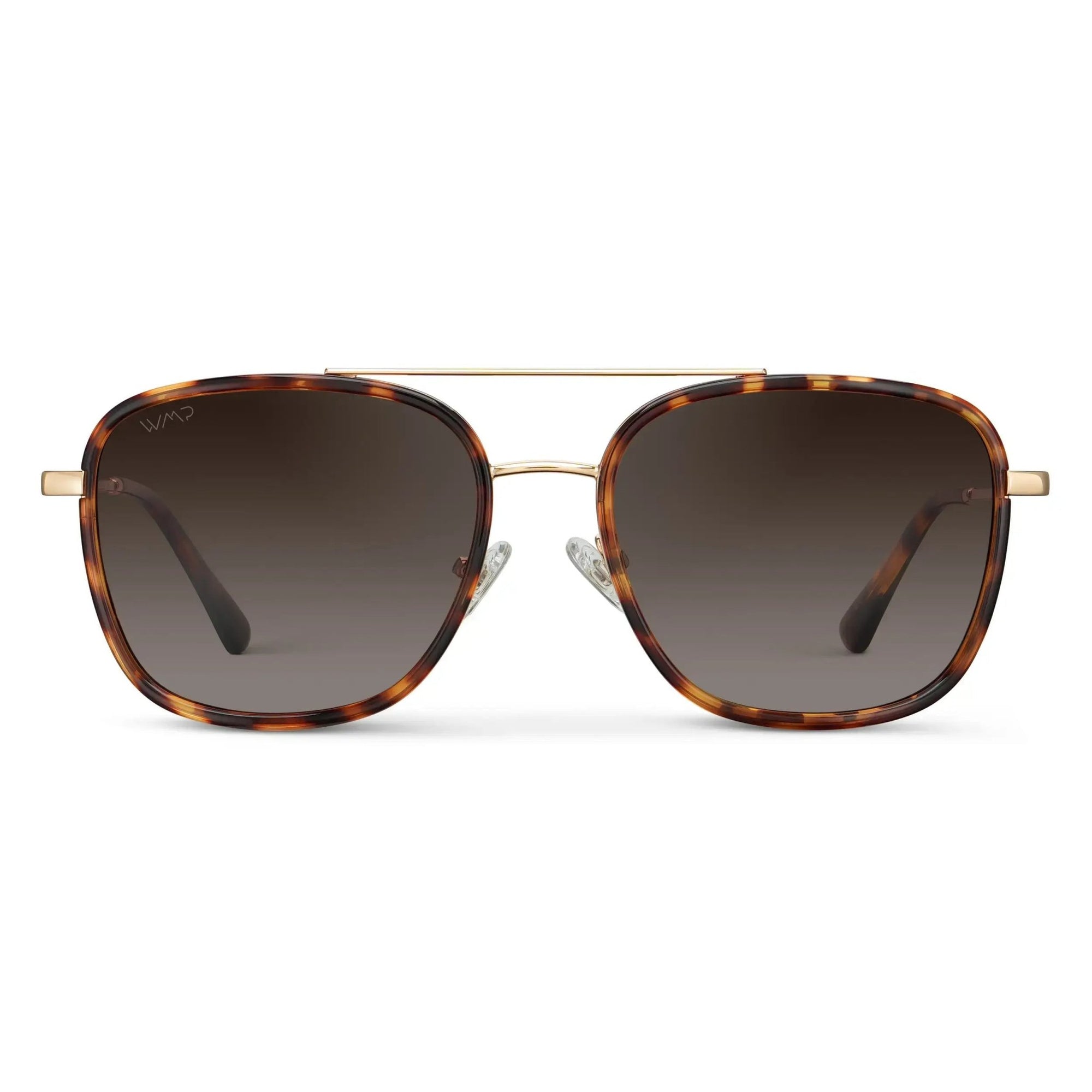 GIA Women's Square Oversized Aviator Sunglasses in Ruby Tortoise l WMP Eyewear - PUNCH Watch & Eyewear - WMP Eyewear