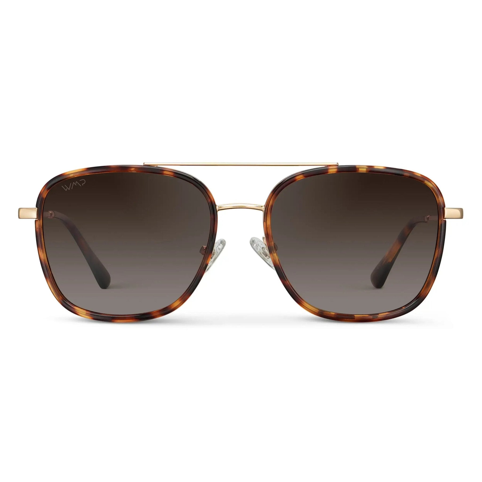 GIA Women's Square Oversized Aviator Sunglasses in Ruby Tortoise l WMP Eyewear - PUNCH Watch & Eyewear - WMP Eyewear