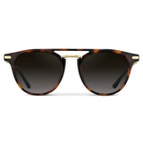 HAYES Men's Keyhole Round Sunglasses l Brown Tortoise / Gold - WMP Eyewear
