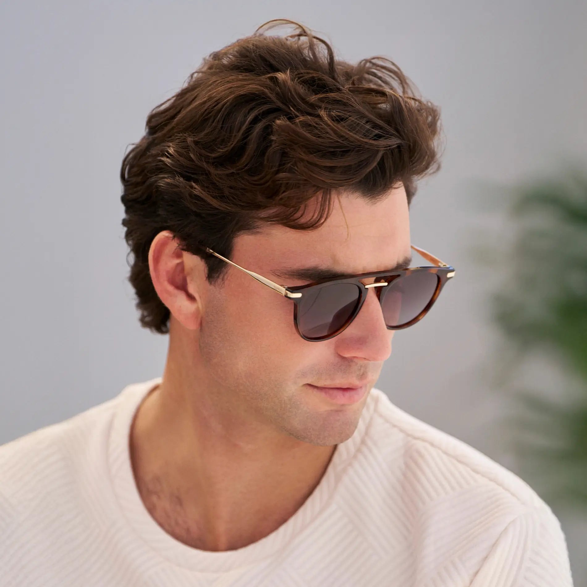 HAYES Men's Keyhole Round Sunglasses l Brown Tortoise / Gold - WMP Eyewear - PUNCH Watch & Eyewear - WMP Eyewear