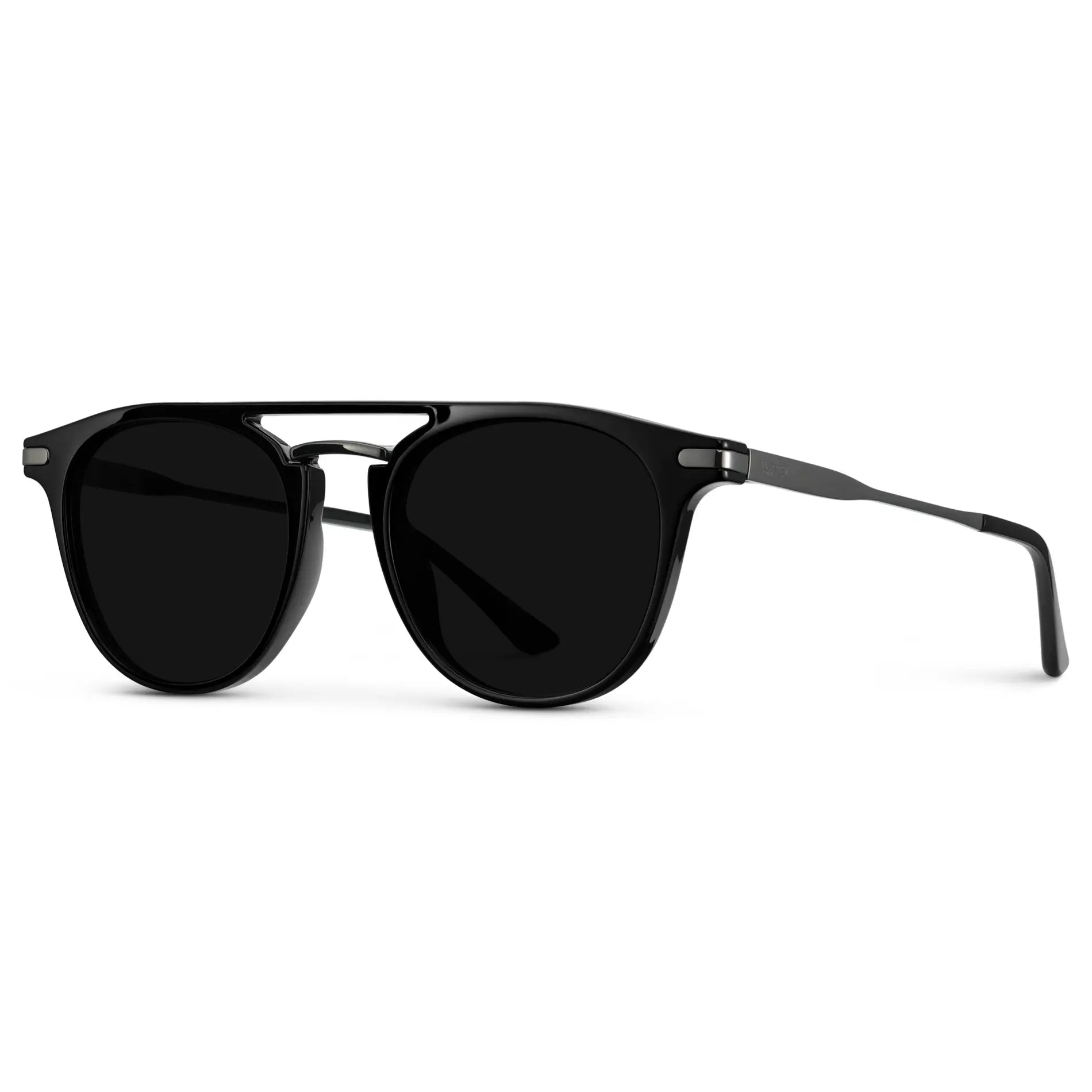 HAYES Men's Keyhole Round Sunglasses l Triple Black - WMP Eyewear - PUNCH Watch & Eyewear - WMP Eyewear