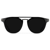 HAYES Men's Keyhole Round Sunglasses l Triple Black - WMP Eyewear