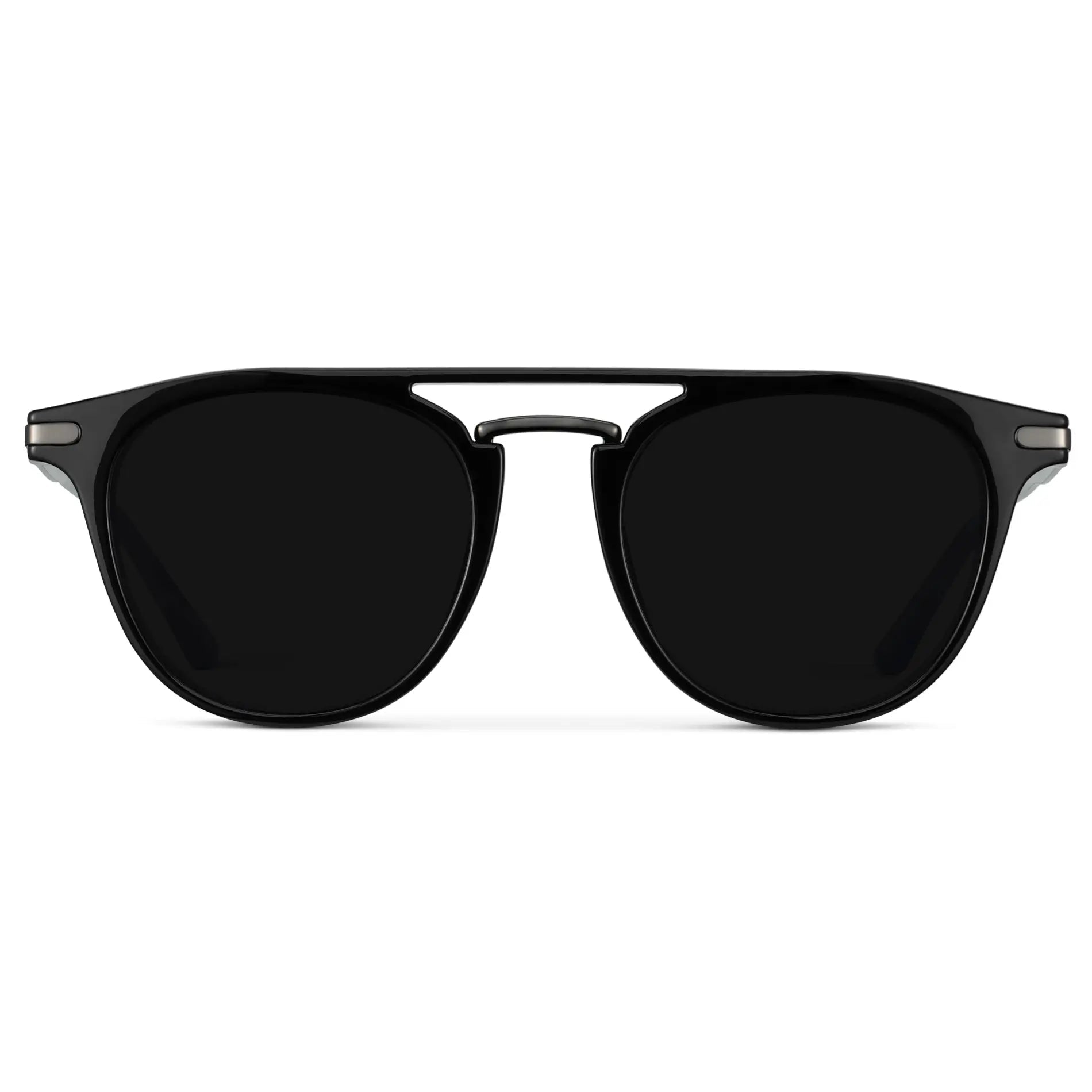 HAYES Men's Keyhole Round Sunglasses l Triple Black - WMP Eyewear - PUNCH Watch & Eyewear - WMP Eyewear