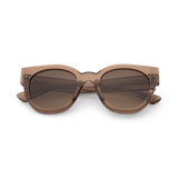 IONA Oversized Rounded Cat-Eye Acetate Sunglasses in Brown by Messy Weekend