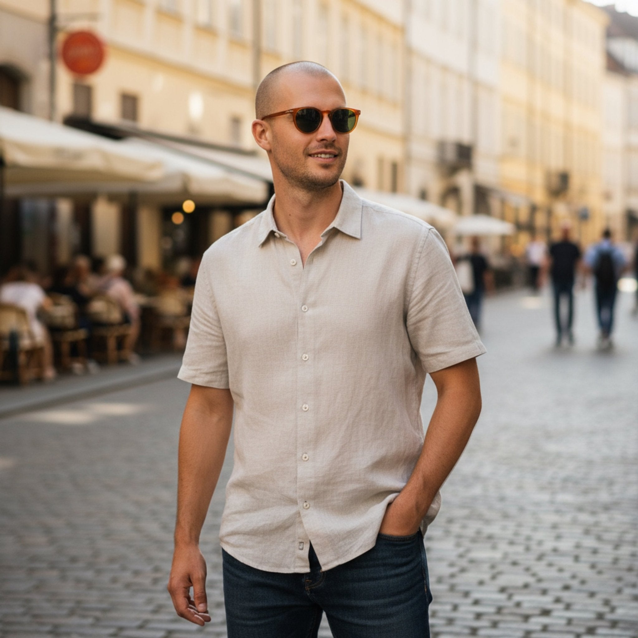 ISEL Classic Round Amber Polarised Sunglasses, Green Lens by TrueVivid - PUNCH Watch & Eyewear - TRUEVIVID