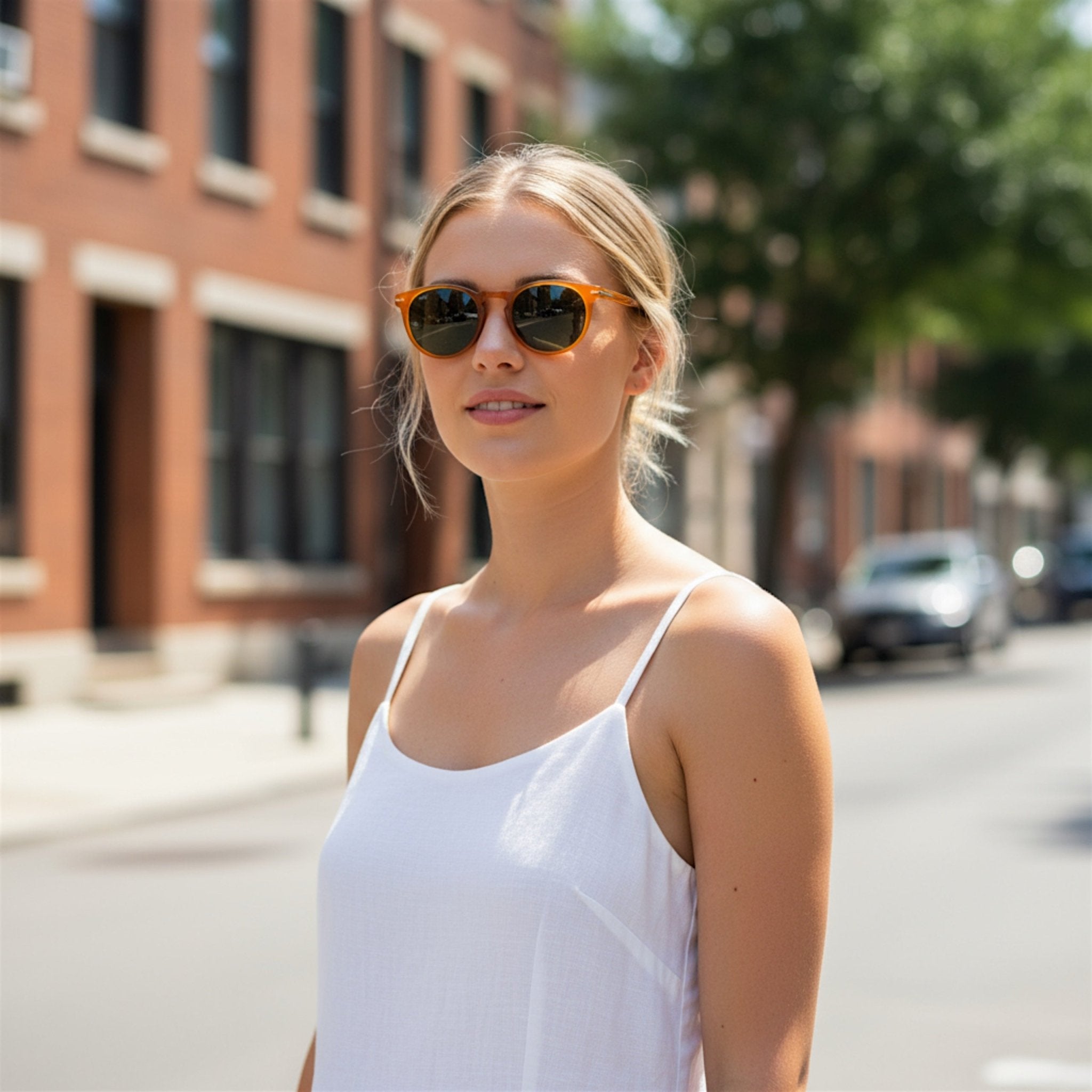 ISEL Classic Round Amber Polarised Sunglasses, Green Lens by TrueVivid - PUNCH Watch & Eyewear - TRUEVIVID