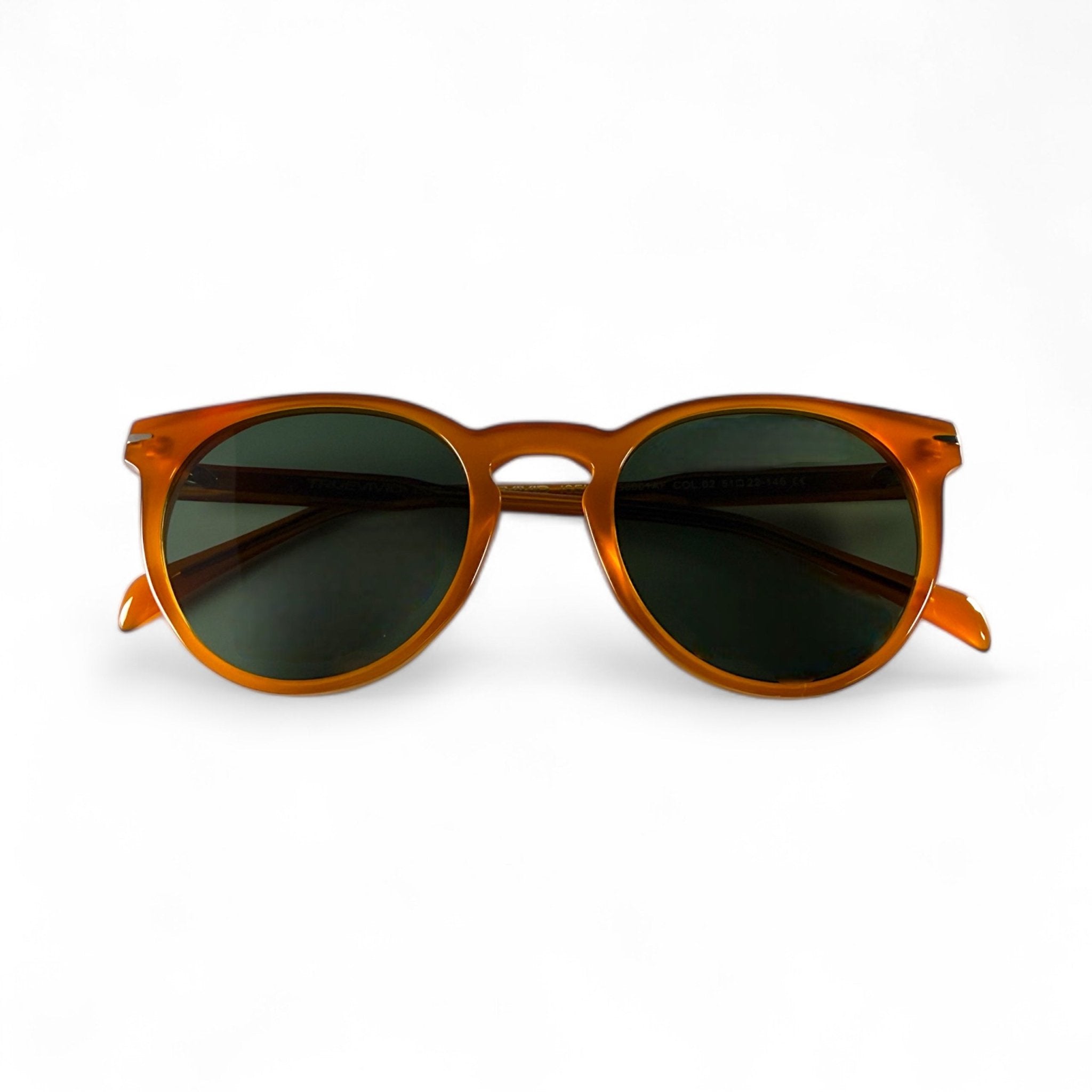 ISEL Classic Round Amber Polarised Sunglasses, Green Lens by TrueVivid - PUNCH Watch & Eyewear - TRUEVIVID
