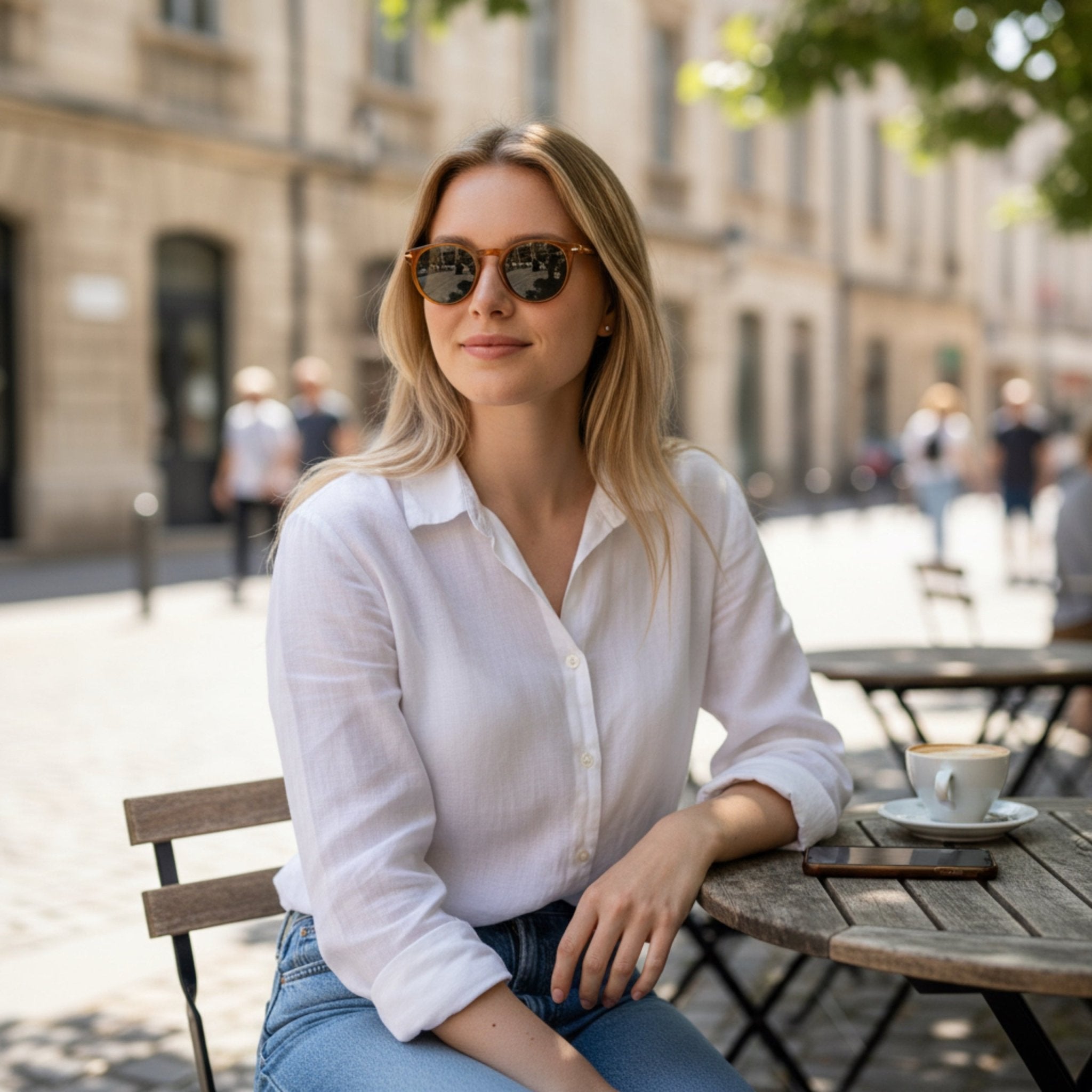 ISEL Classic Round Amber Polarised Sunglasses, Green Lens by TrueVivid - PUNCH Watch & Eyewear - TRUEVIVID