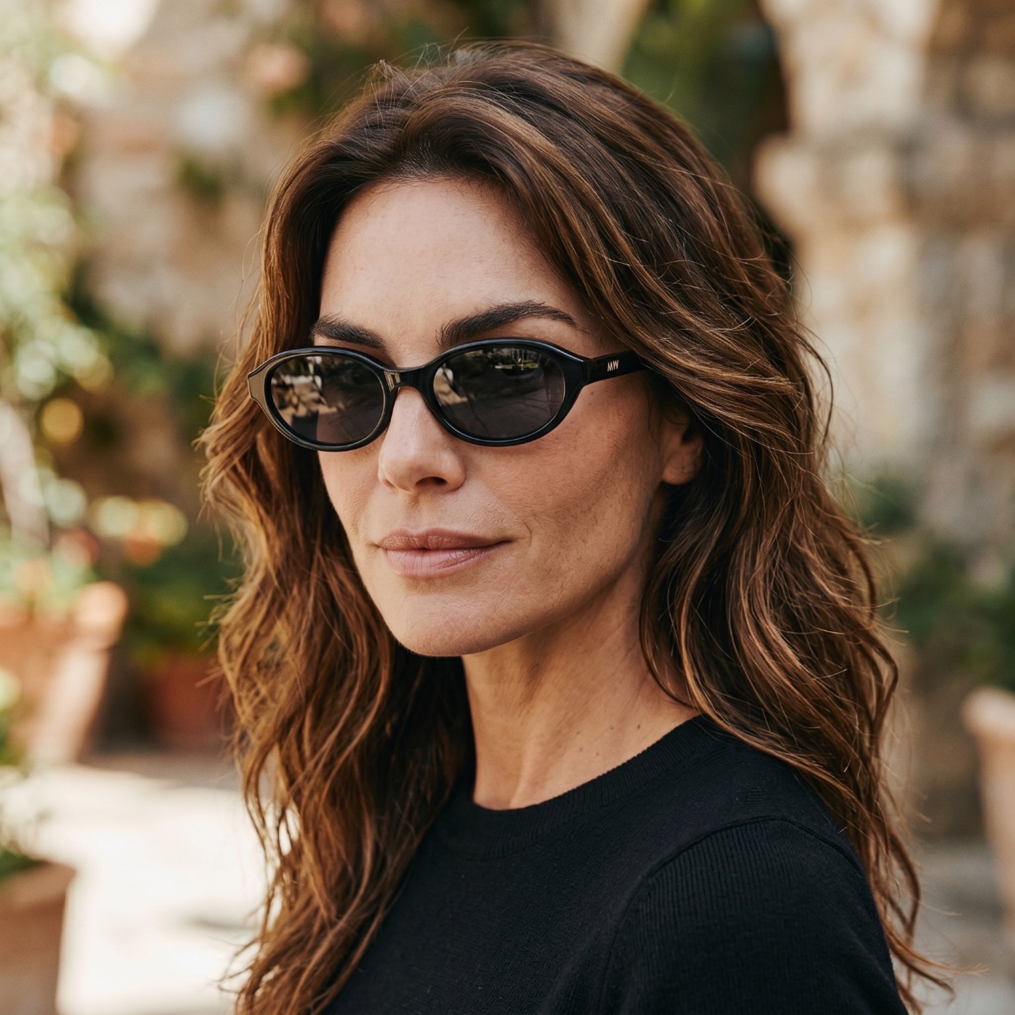 IVY Black Oval Sunglasses by Messy Weekend - PUNCH Watch & Eyewear - MESSY WEEKEND