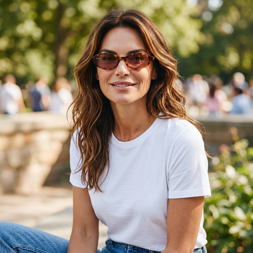 IVY Brown Tortoise Oval Sunglasses by Messy Weekend - PUNCH Watch & Eyewear - MESSY WEEKEND