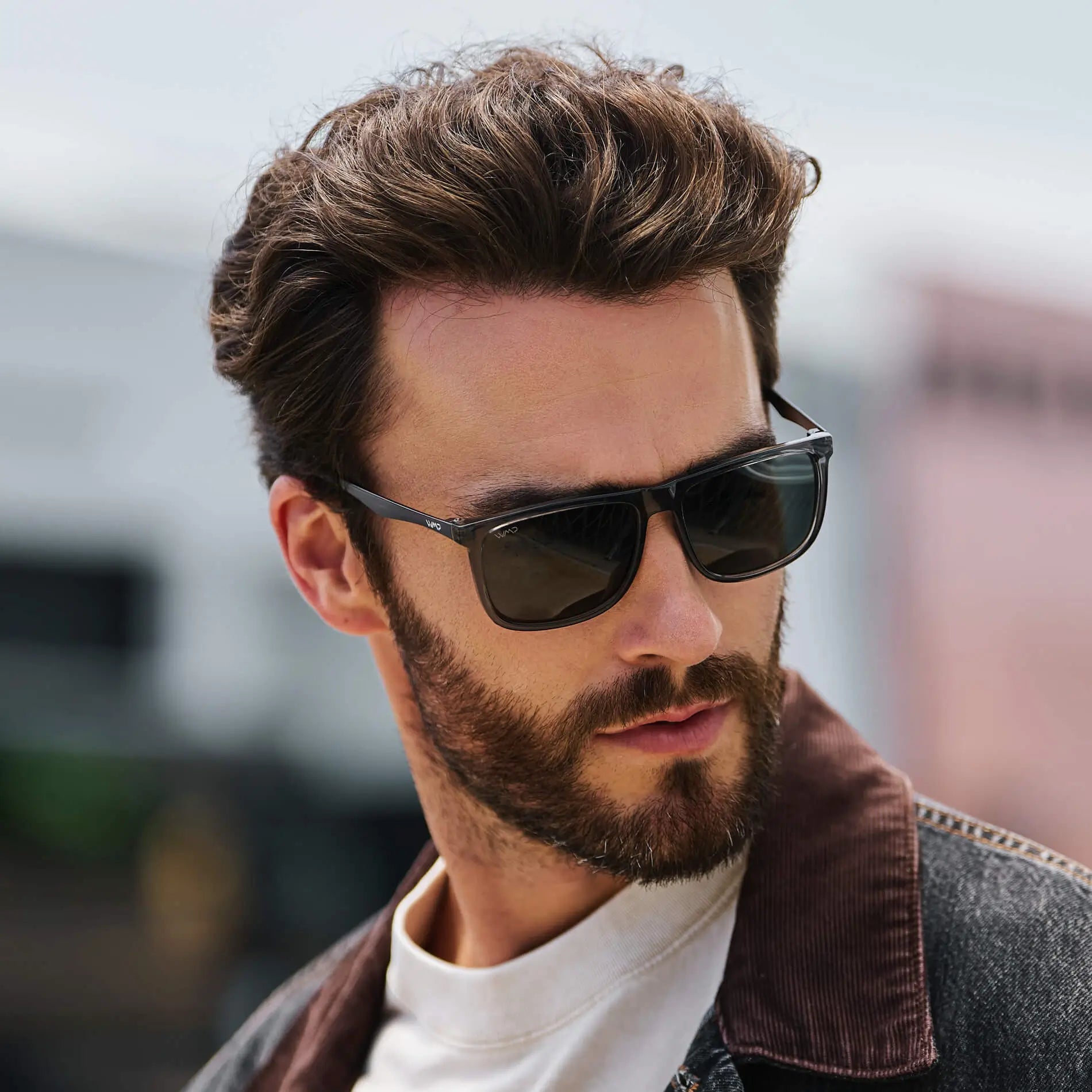 JACOB Rectangular Classic Men's Sunglasses in Steel Grey by WMP Eyewear - PUNCH Watch & Eyewear - WMP Eyewear