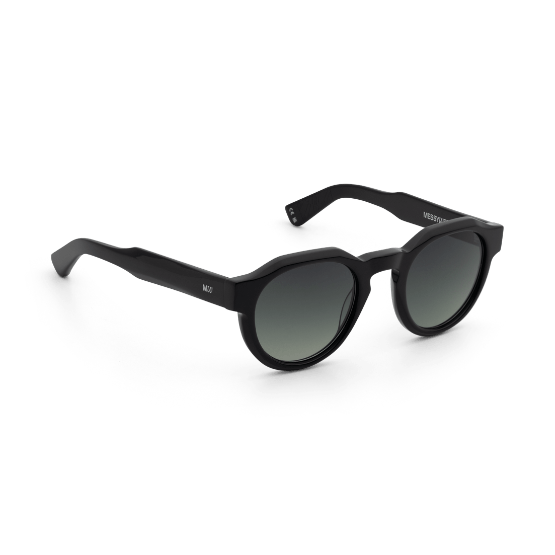 KAEL Black Bold Round Acetate Sunglasses by Messy Weekend - PUNCH Watch & Eyewear - MESSY WEEKEND