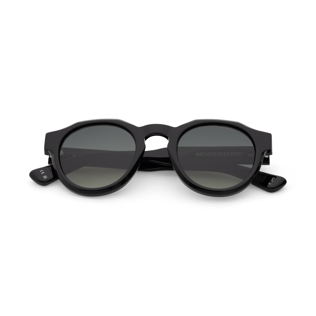 KAEL Black Bold Round Acetate Sunglasses by Messy Weekend - PUNCH Watch & Eyewear - MESSY WEEKEND