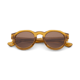 KAEL Rich Orange Spice Bold Round Acetate Sunglasses by Messy Weekend