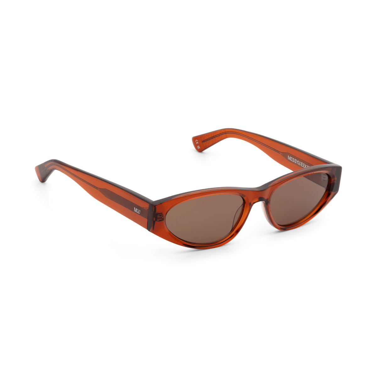KAIO Rust Deep Brown Compact Oval Acetate Sunglasses Messy Weekend - PUNCH Watch & Eyewear - MESSY WEEKEND
