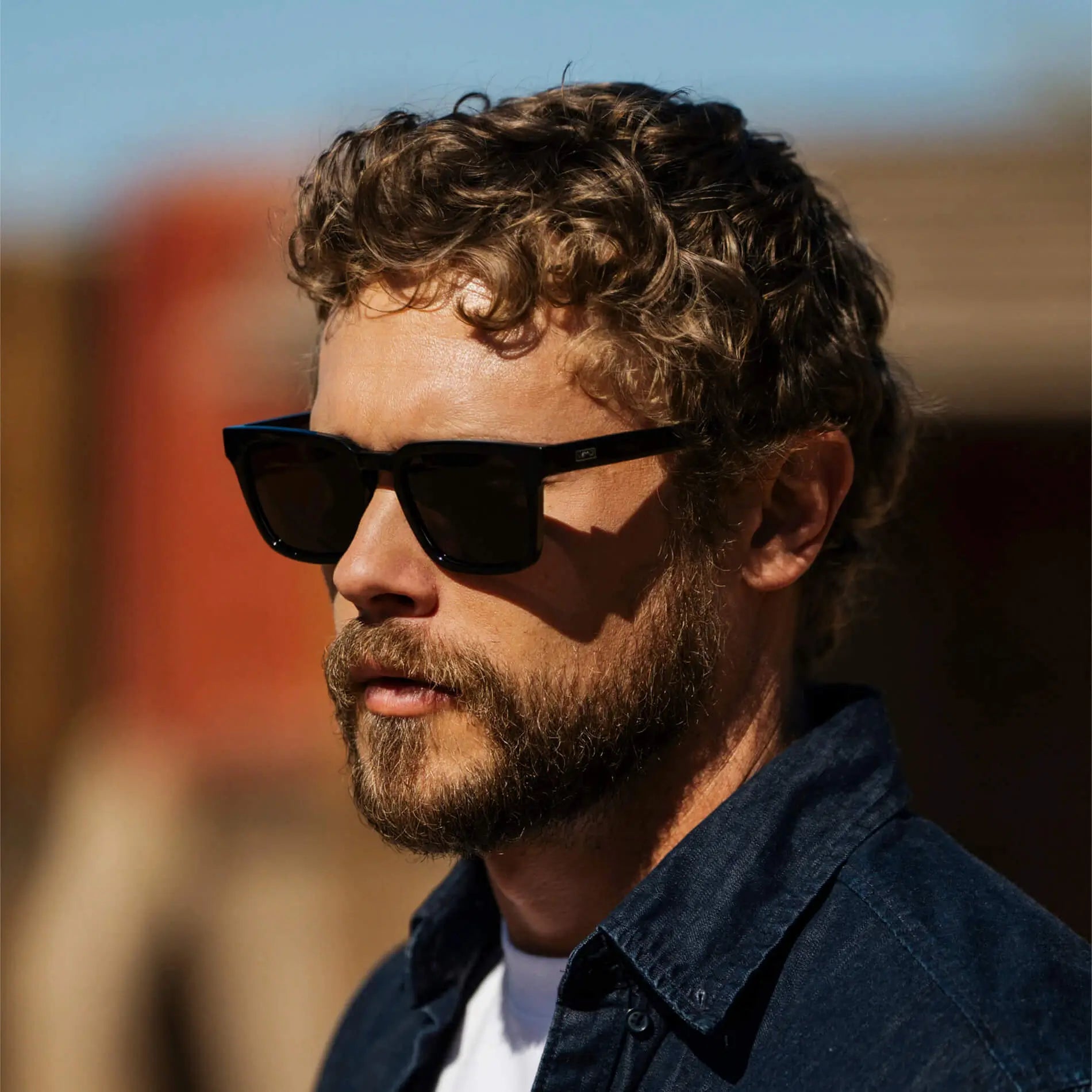 MAVERICK Men's Square Sunglasses in Triple Black by WMP Eyewear - PUNCH Watch & Eyewear - WMP Eyewear