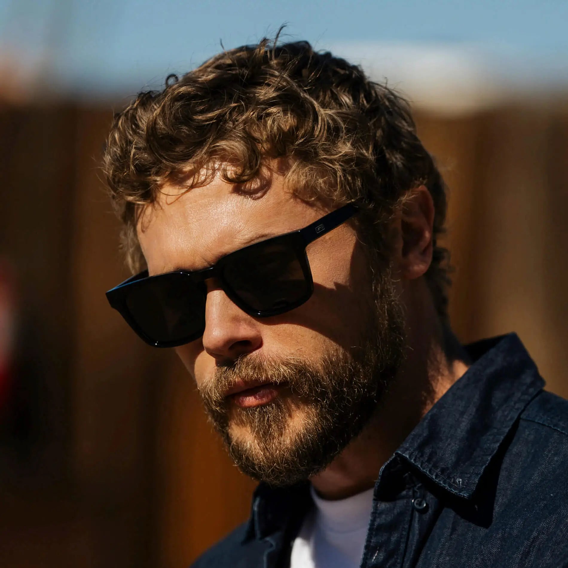 MAVERICK Men's Square Sunglasses in Triple Black by WMP Eyewear - PUNCH Watch & Eyewear - WMP Eyewear