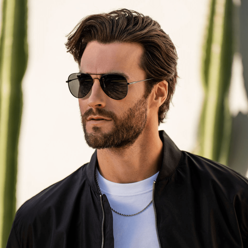 MAXWELL Polarized Unisex Aviator Sunglasses in Full Black by WMP Eyewear - PUNCH Watch & Eyewear - WMP Eyewear