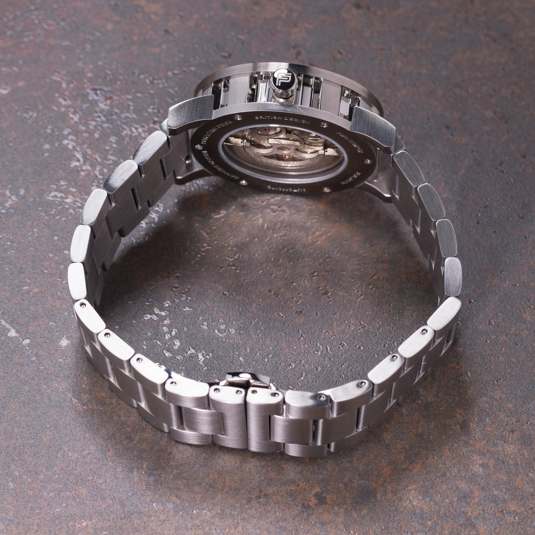 Mens Silver Automatic Watch - Green Leather Strap l PUNCH - PUNCH Watch & Eyewear - Punch Watch Design