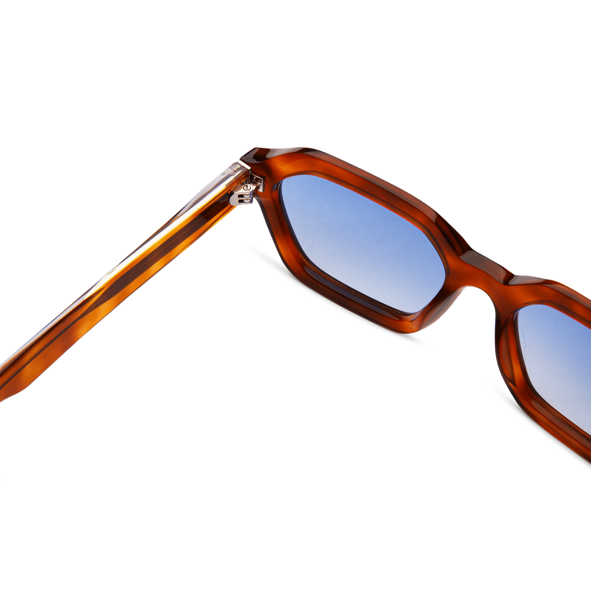 Messy Weekend Anthony Hexagonal Sunglasses Reveal - Tortoise Brown / Blue Lens - PUNCH Watch & Eyewear - MESSY WEEKEND
