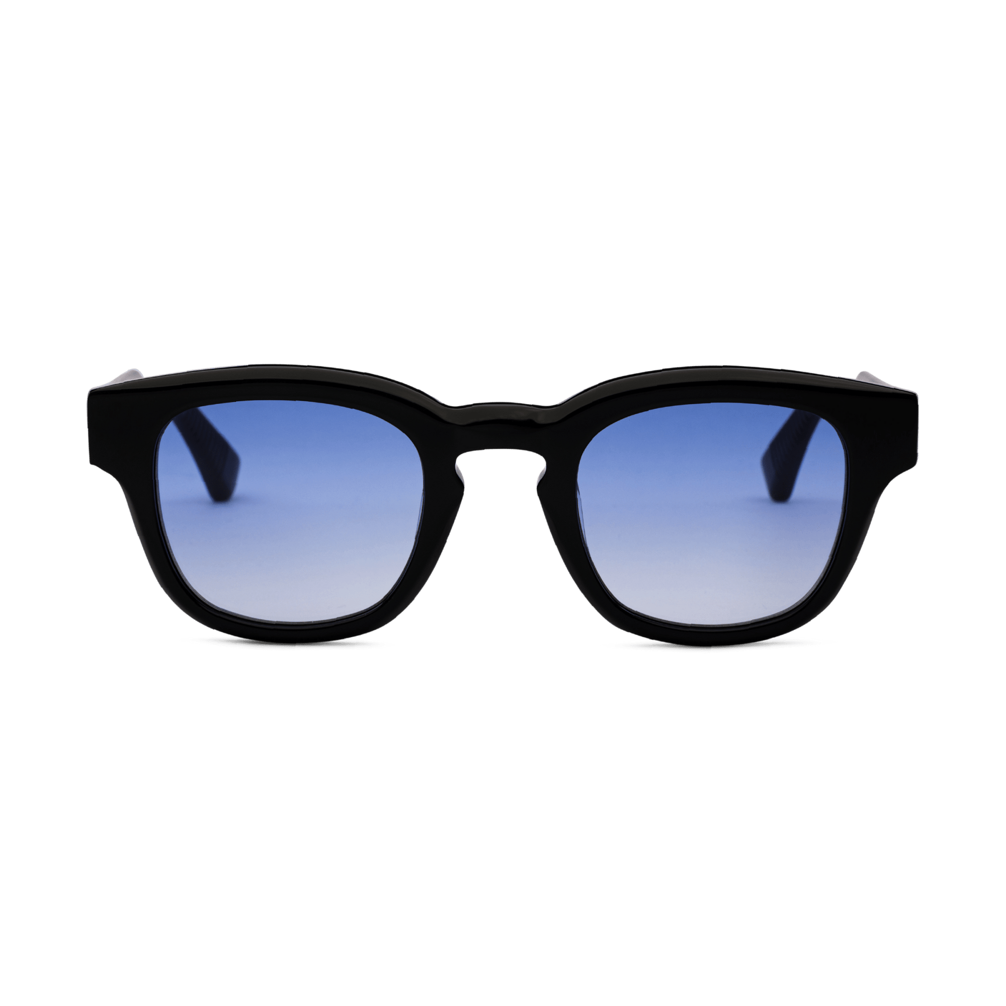 Messy Weekend Austin Rounded Square Sunglasses - Black / Blue Lens - PUNCH Watch & Eyewear - MESSY WEEKEND