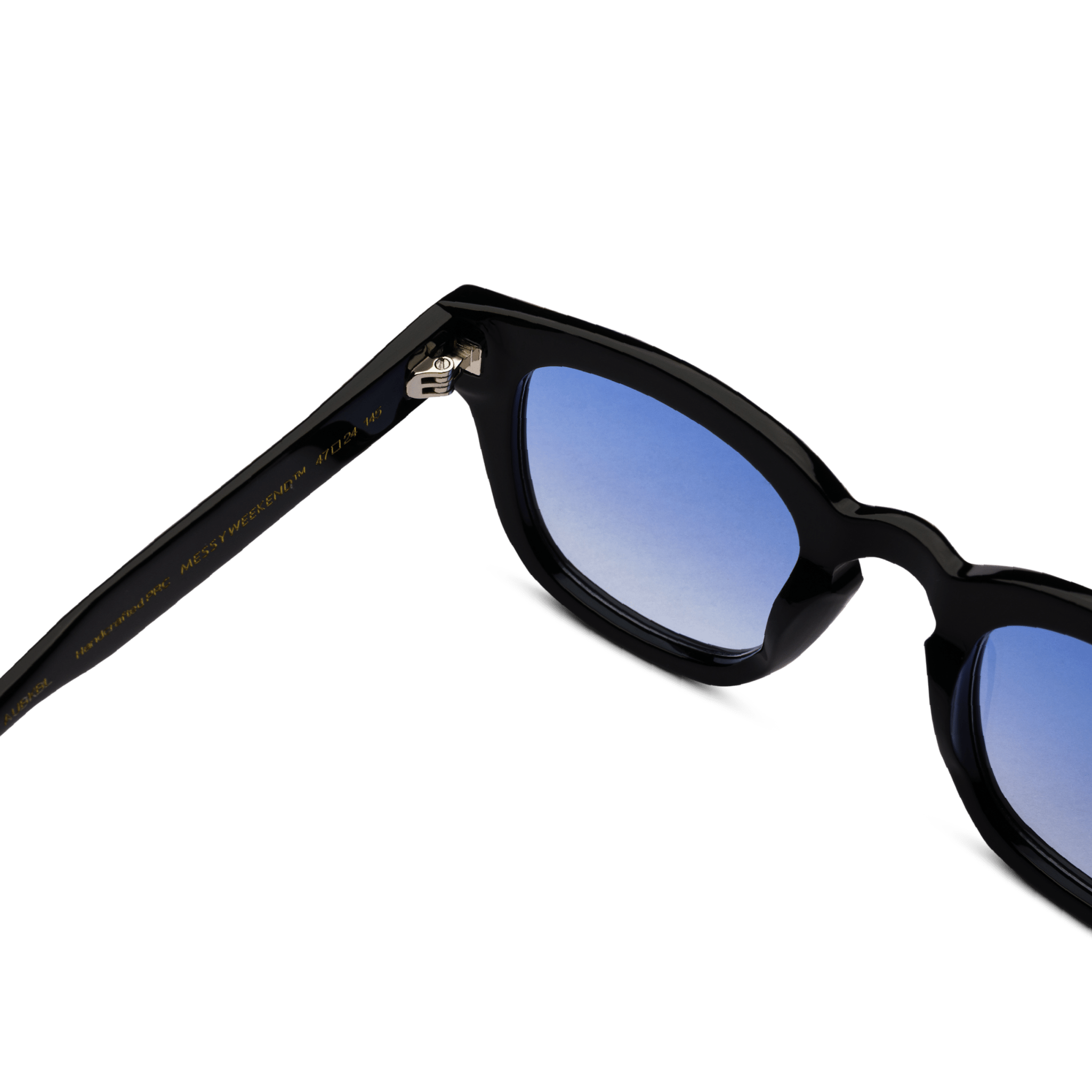 Messy Weekend Austin Rounded Square Sunglasses - Black / Blue Lens - PUNCH Watch & Eyewear - MESSY WEEKEND