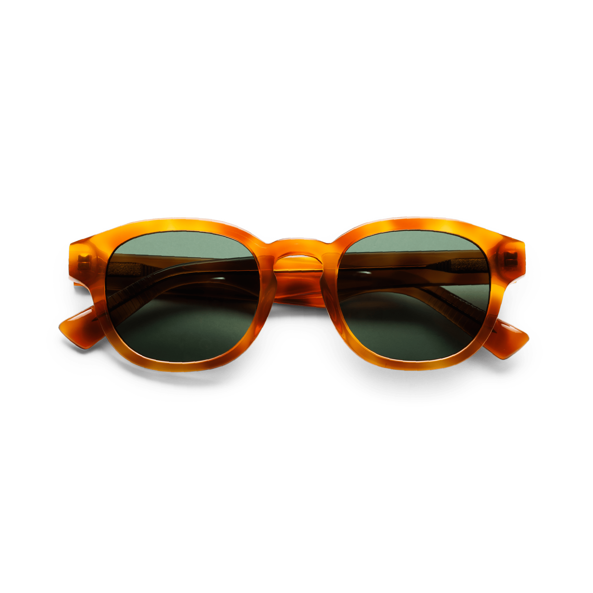 Messy Weekend Bille Rounded Square Sunglasses - Havana Tortoise / Green Lens - PUNCH Watch & Eyewear - MESSY WEEKEND