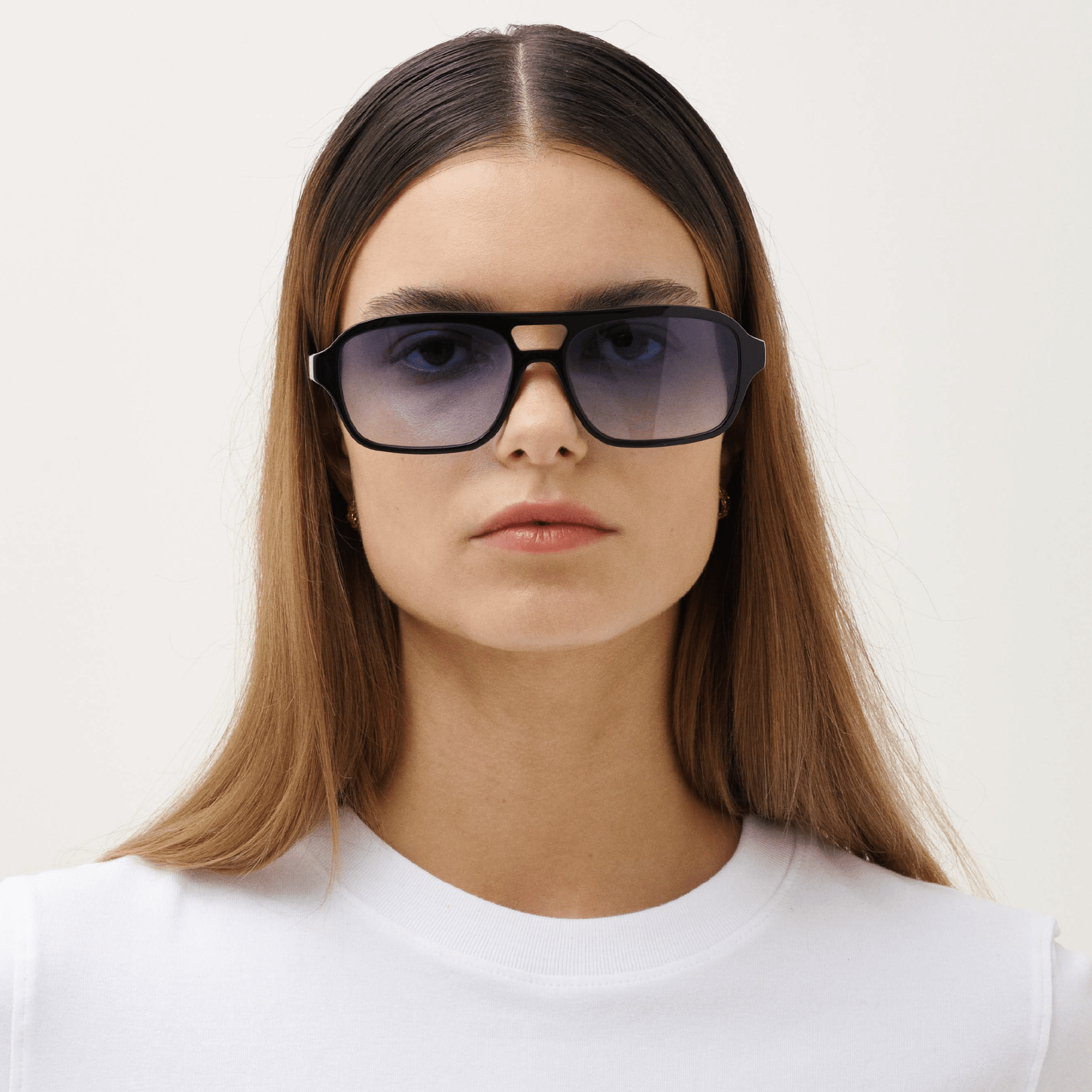 Messy Weekend Burt Aviator Sunglasses - Black / Blue Lens - PUNCH Watch & Eyewear - MESSY WEEKEND