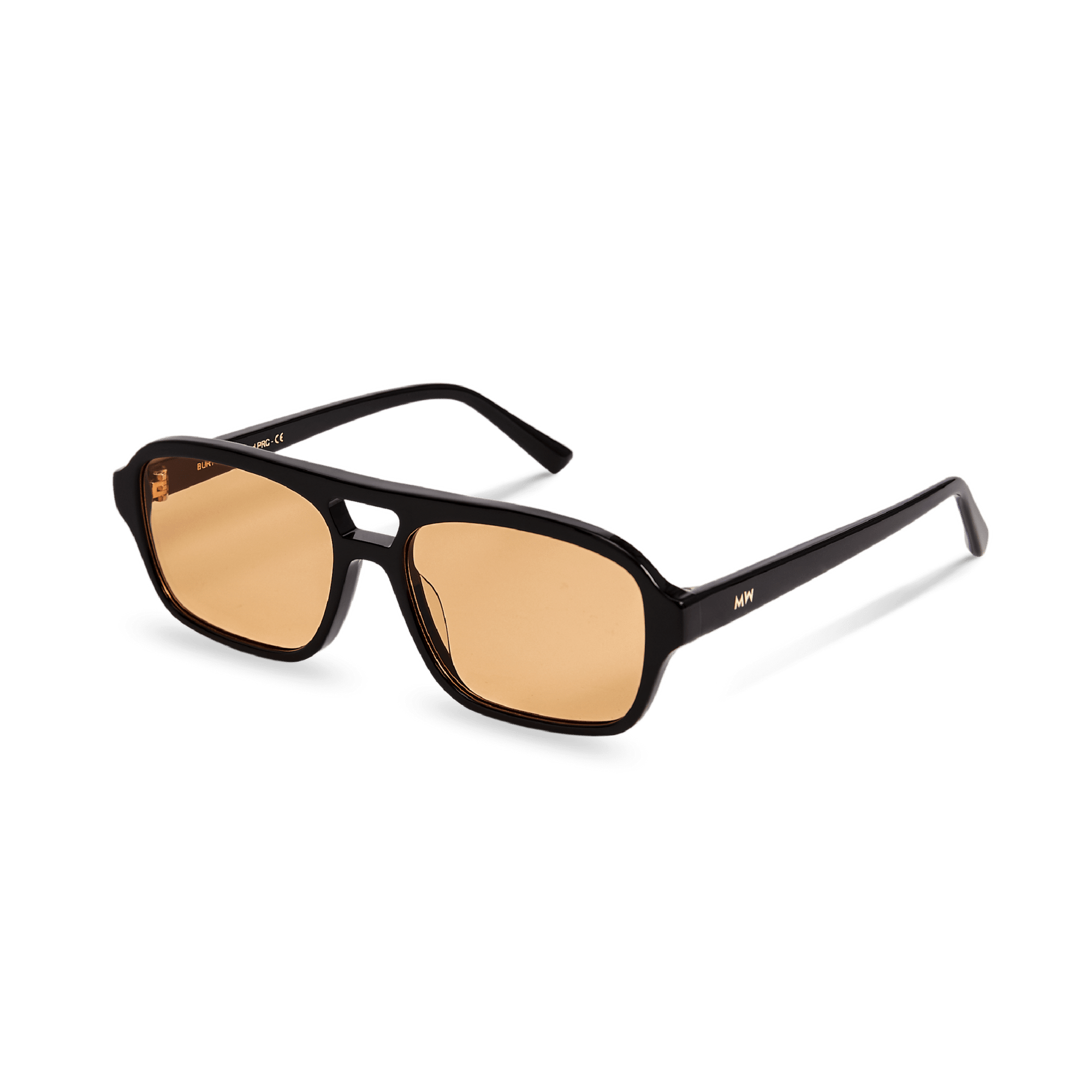 Messy Weekend Burt Aviator Sunglasses - Black / Orange Lens - PUNCH Watch & Eyewear - MESSY WEEKEND