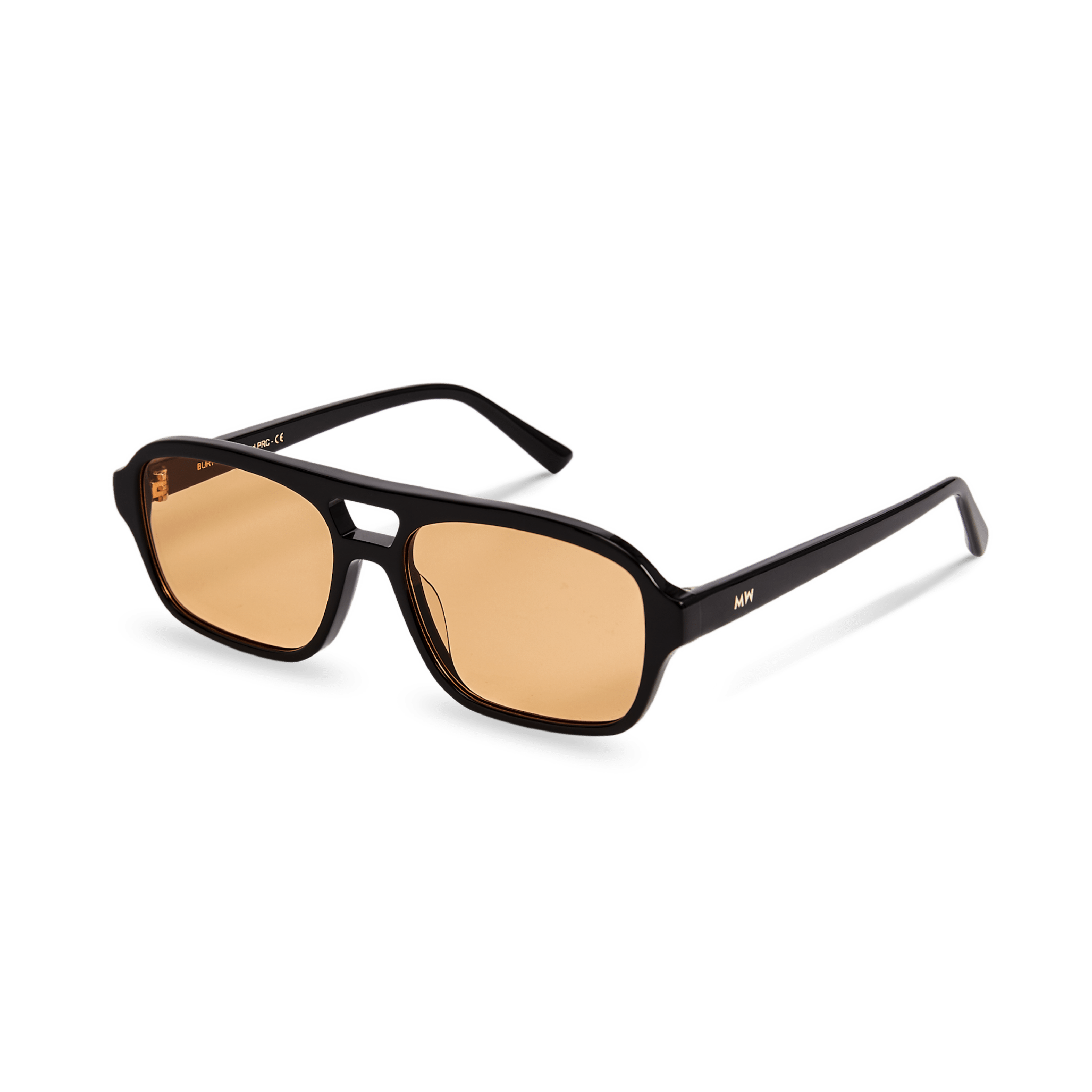 Messy Weekend Burt Aviator Sunglasses - Black / Orange Lens - PUNCH Watch & Eyewear - MESSY WEEKEND