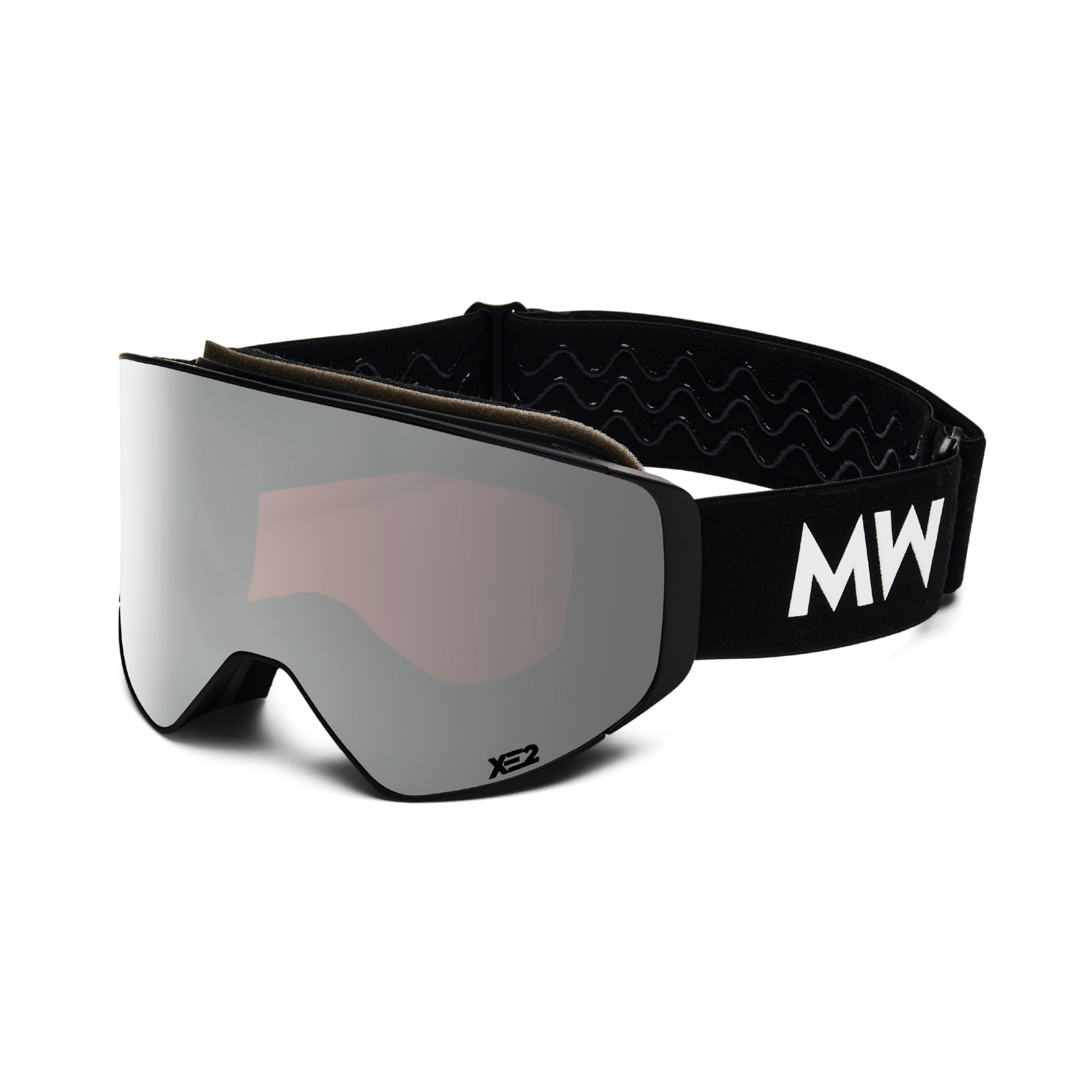Messy Weekend Clear XE2 Ski Goggles - Silver Mirrored (Black Band) - PUNCH Watch & Eyewear - MESSY WEEKEND