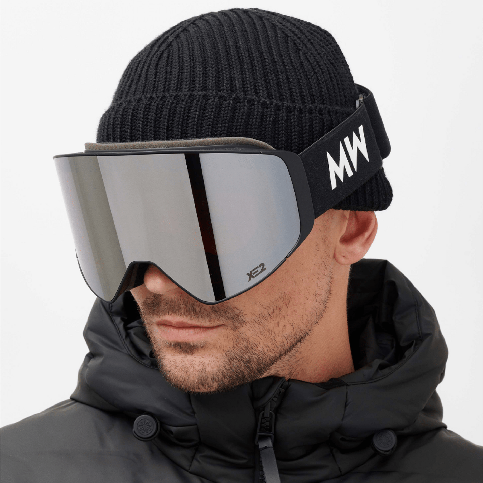 Messy Weekend Clear XE2 Ski Goggles - Silver Mirrored (Black Band) - PUNCH Watch & Eyewear - MESSY WEEKEND
