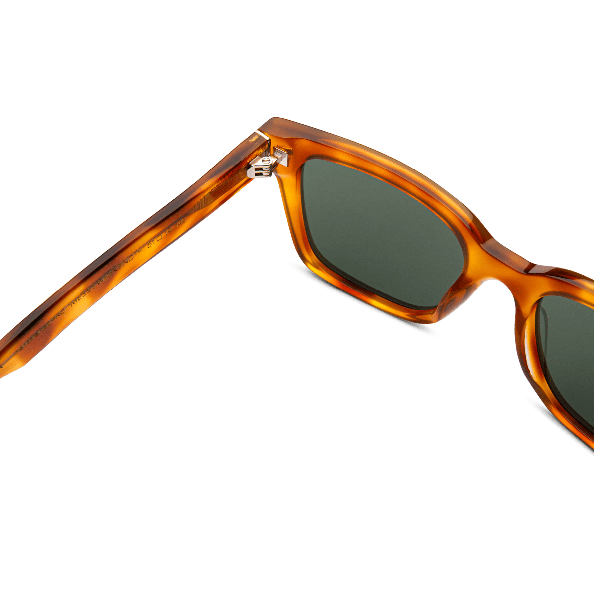 Messy Weekend Dean Rectangular Sunglasses - Havana Tortoise / Green Lens - PUNCH Watch & Eyewear - MESSY WEEKEND