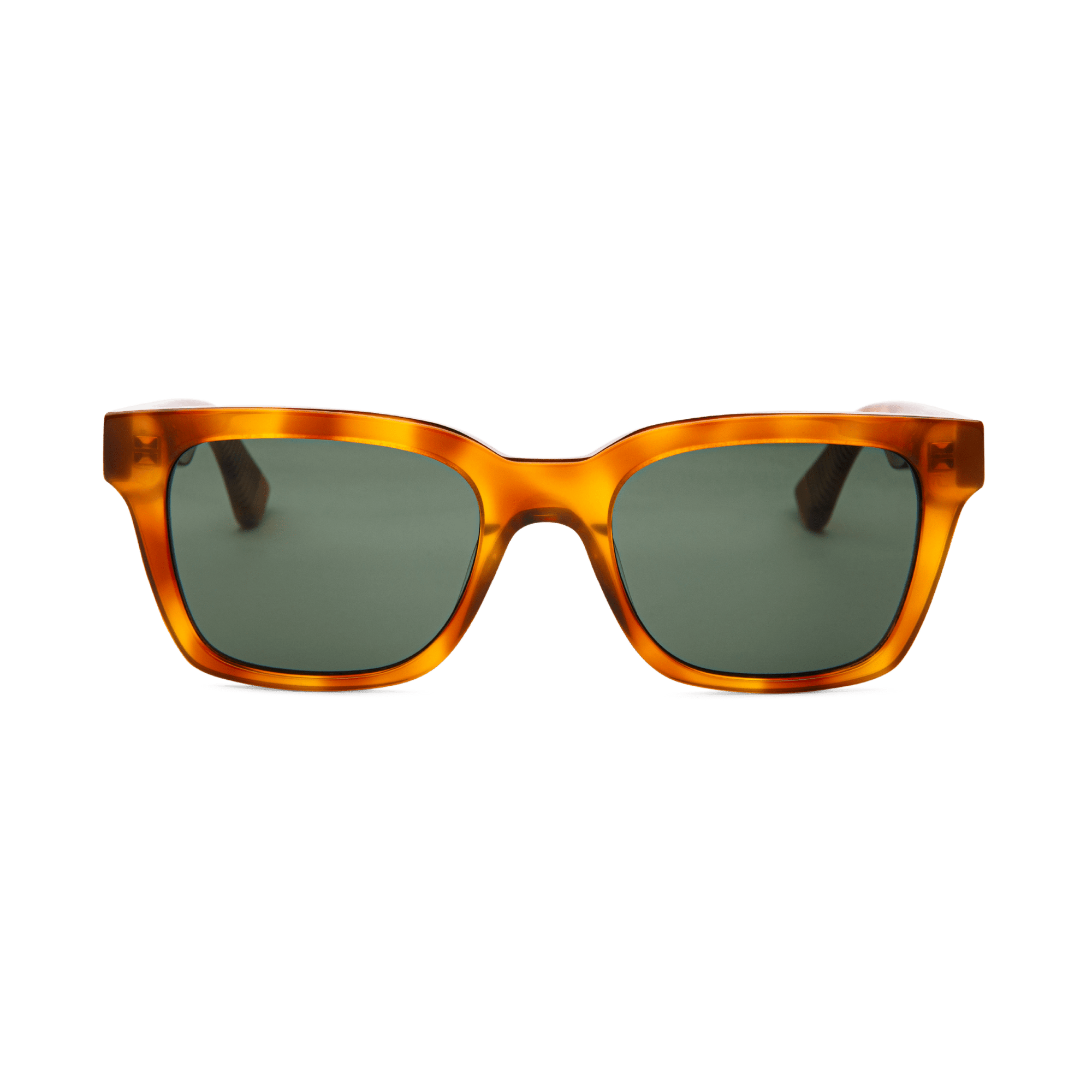 Messy Weekend Dean Rectangular Sunglasses - Havana Tortoise / Green Lens - PUNCH Watch & Eyewear - MESSY WEEKEND