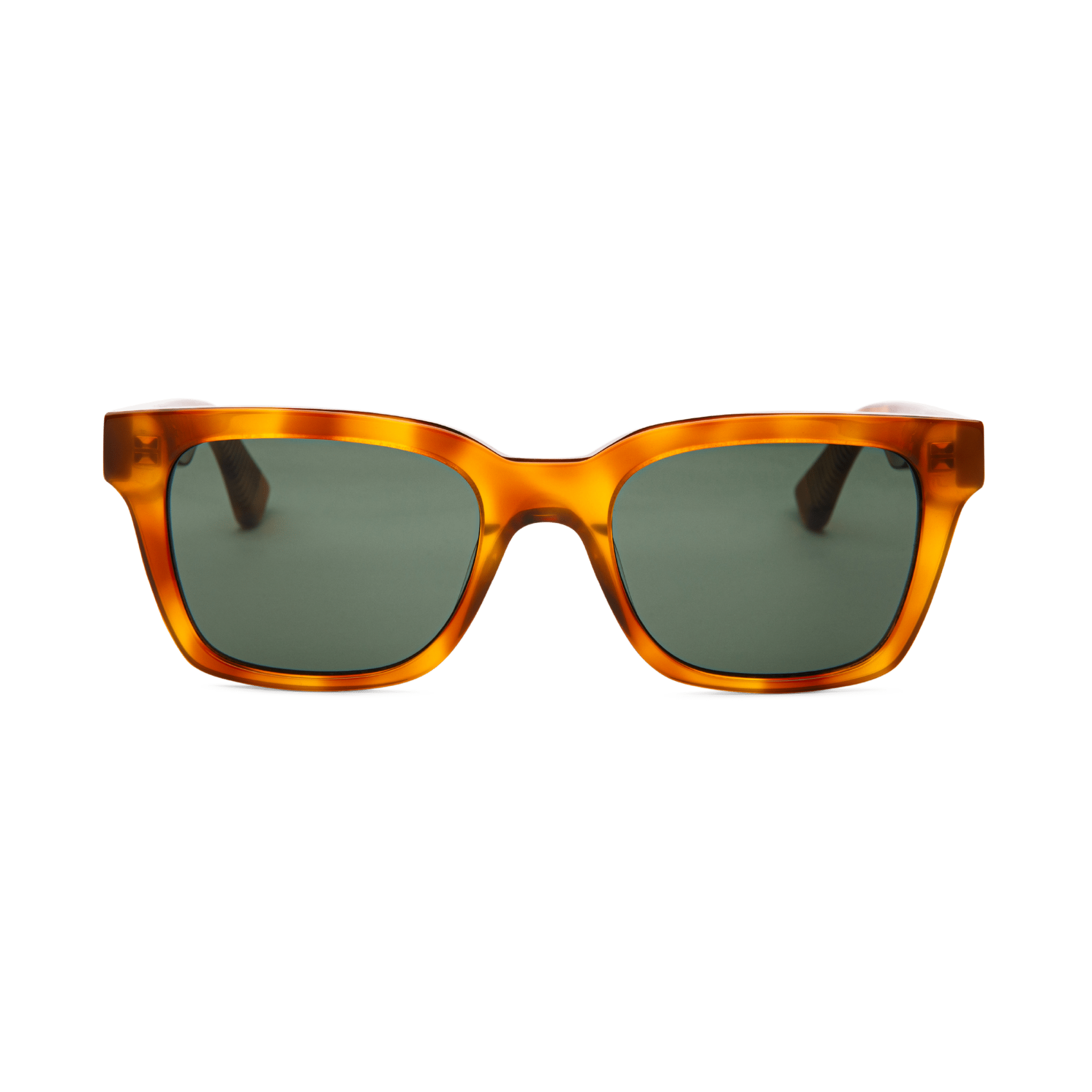 Messy Weekend Dean Rectangular Sunglasses - Havana Tortoise / Green Lens - PUNCH Watch & Eyewear - MESSY WEEKEND