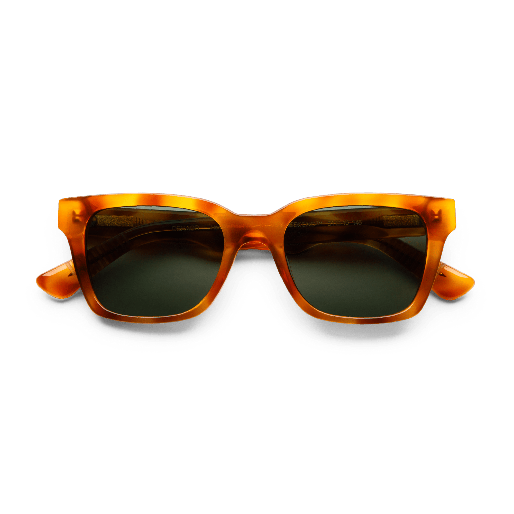 Messy Weekend Dean Rectangular Sunglasses - Havana Tortoise / Green Lens - PUNCH Watch & Eyewear - MESSY WEEKEND