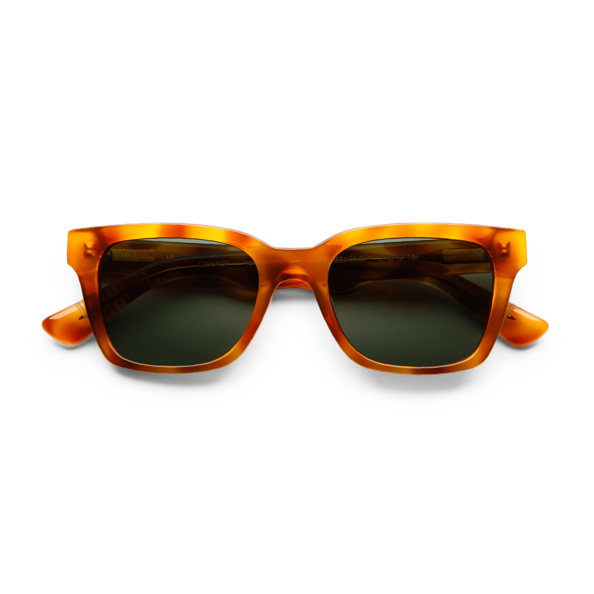 Messy Weekend Dean Rectangular Sunglasses - Havana Tortoise / Green Lens - PUNCH Watch & Eyewear - MESSY WEEKEND