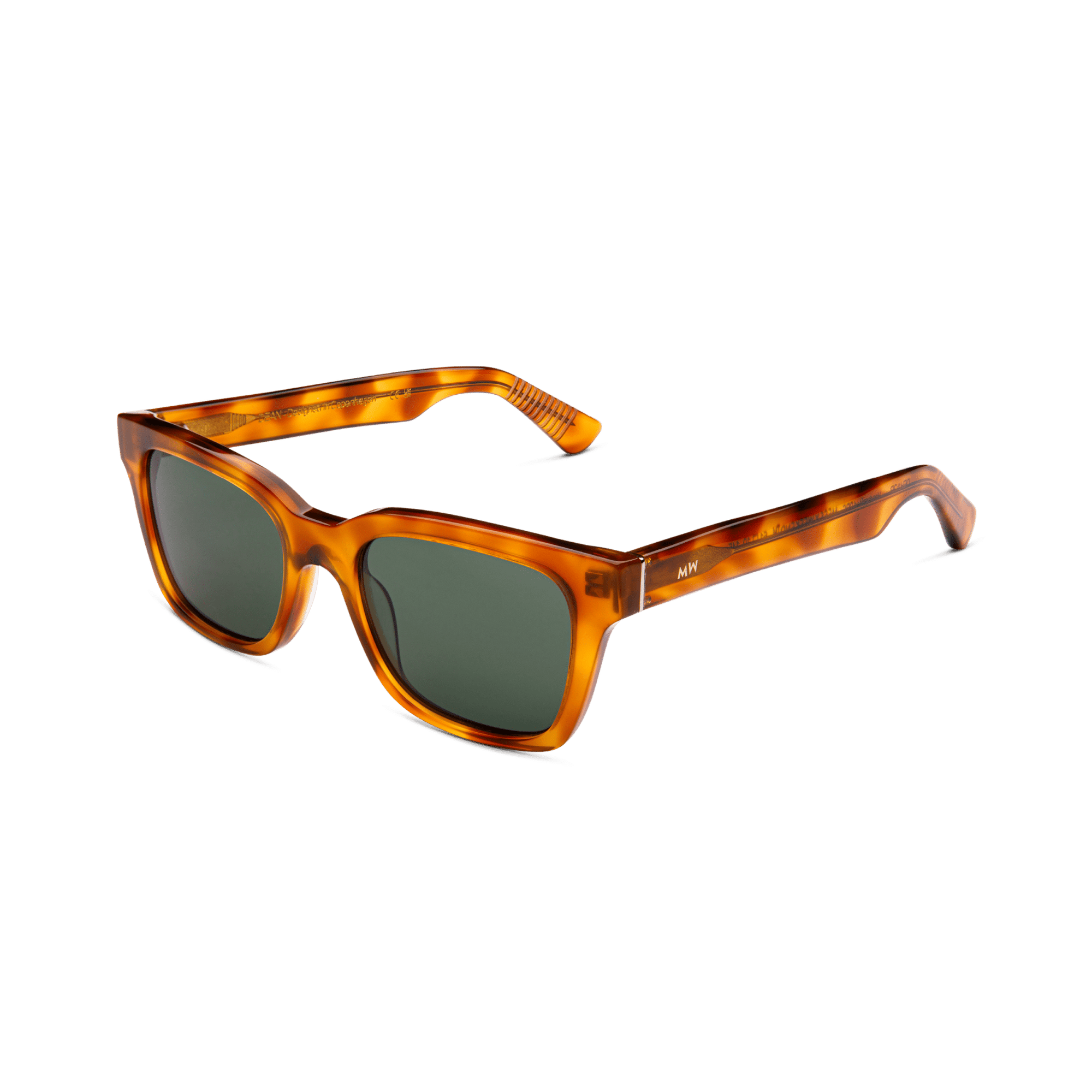 Messy Weekend Dean Rectangular Sunglasses - Havana Tortoise / Green Lens - PUNCH Watch & Eyewear - MESSY WEEKEND