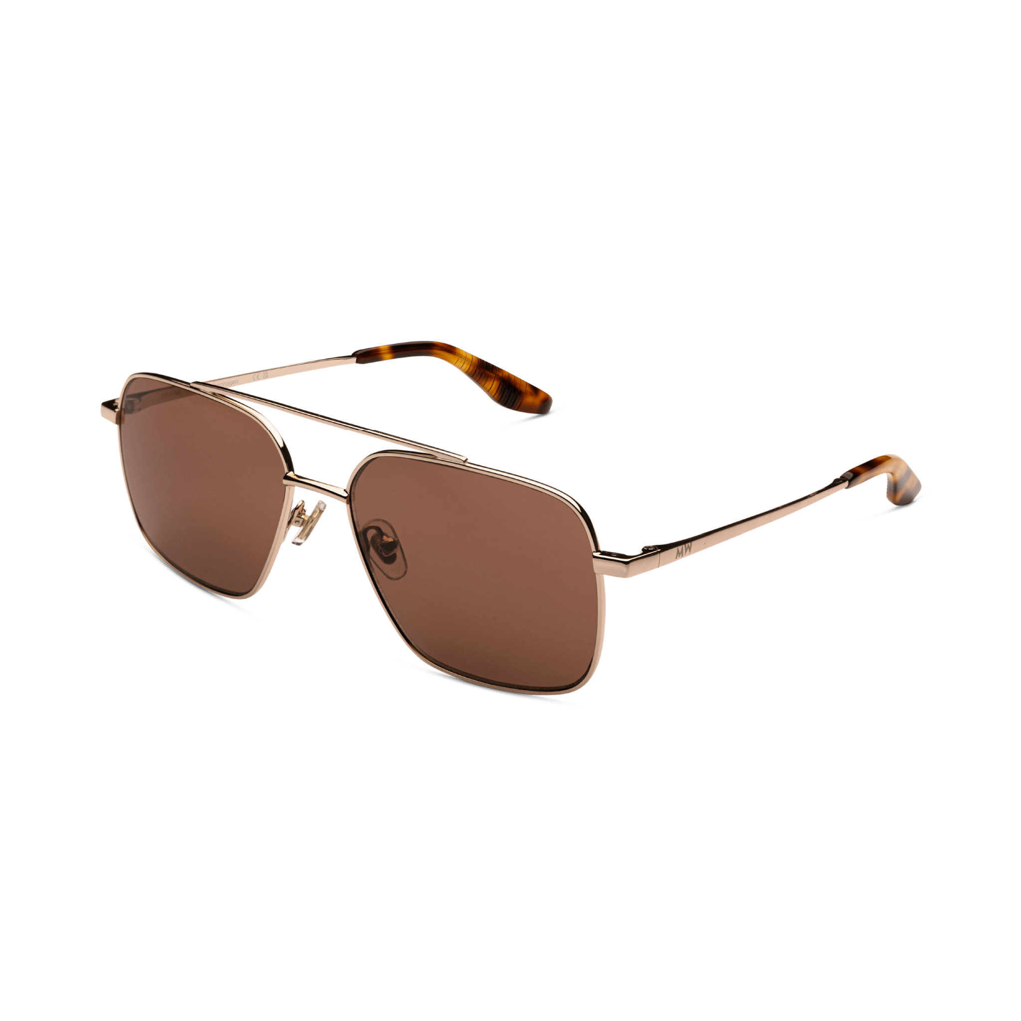 Messy Weekend Frank Navigator Metal Frame Sunglasses - Gold / Tortoise Brown - PUNCH Watch & Eyewear - MESSY WEEKEND