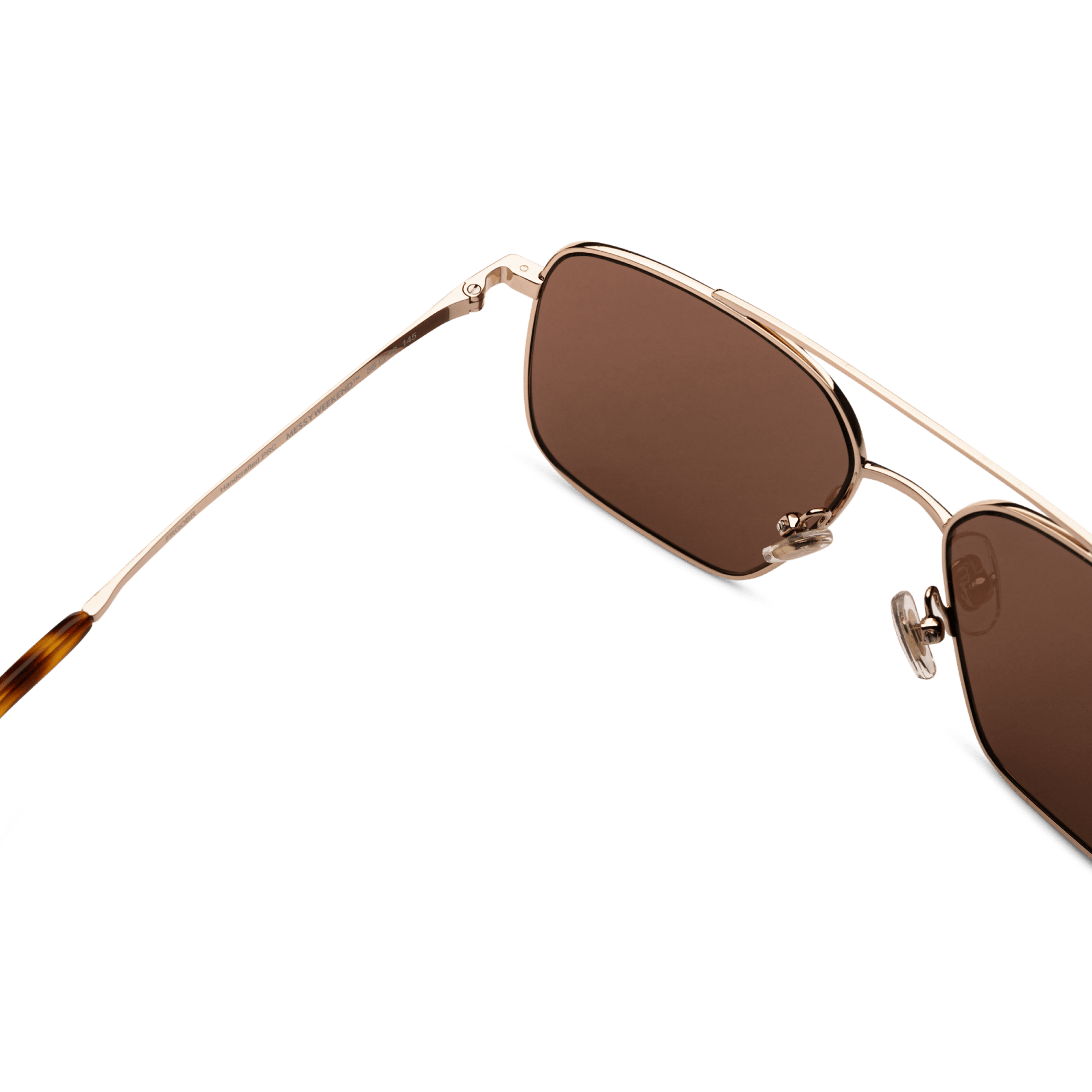 Messy Weekend Frank Navigator Metal Frame Sunglasses - Gold / Tortoise Brown - PUNCH Watch & Eyewear - MESSY WEEKEND
