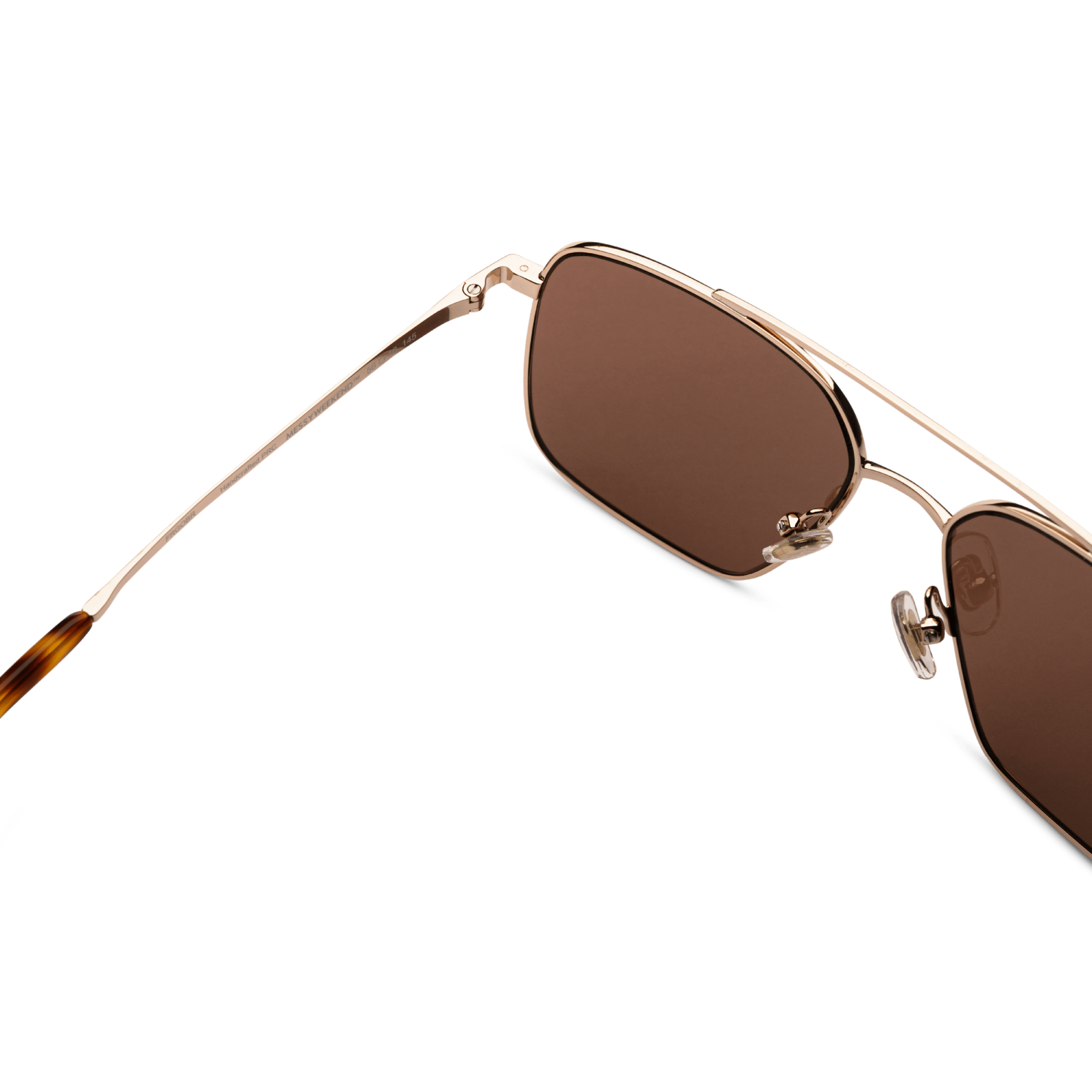 Messy Weekend Frank Navigator Metal Frame Sunglasses - Gold / Tortoise Brown - PUNCH Watch & Eyewear - MESSY WEEKEND