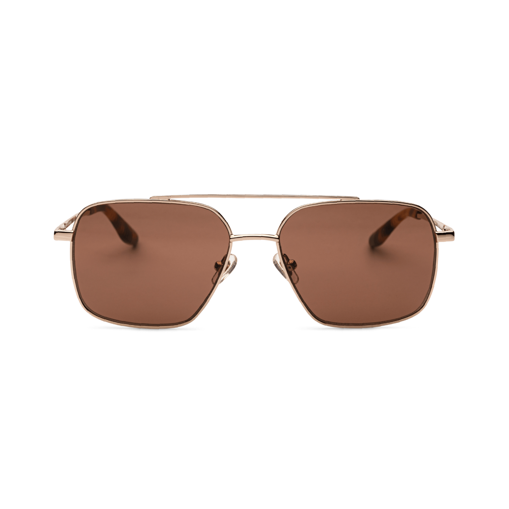 Messy Weekend Frank Navigator Metal Frame Sunglasses - Gold / Tortoise Brown - PUNCH Watch & Eyewear - MESSY WEEKEND