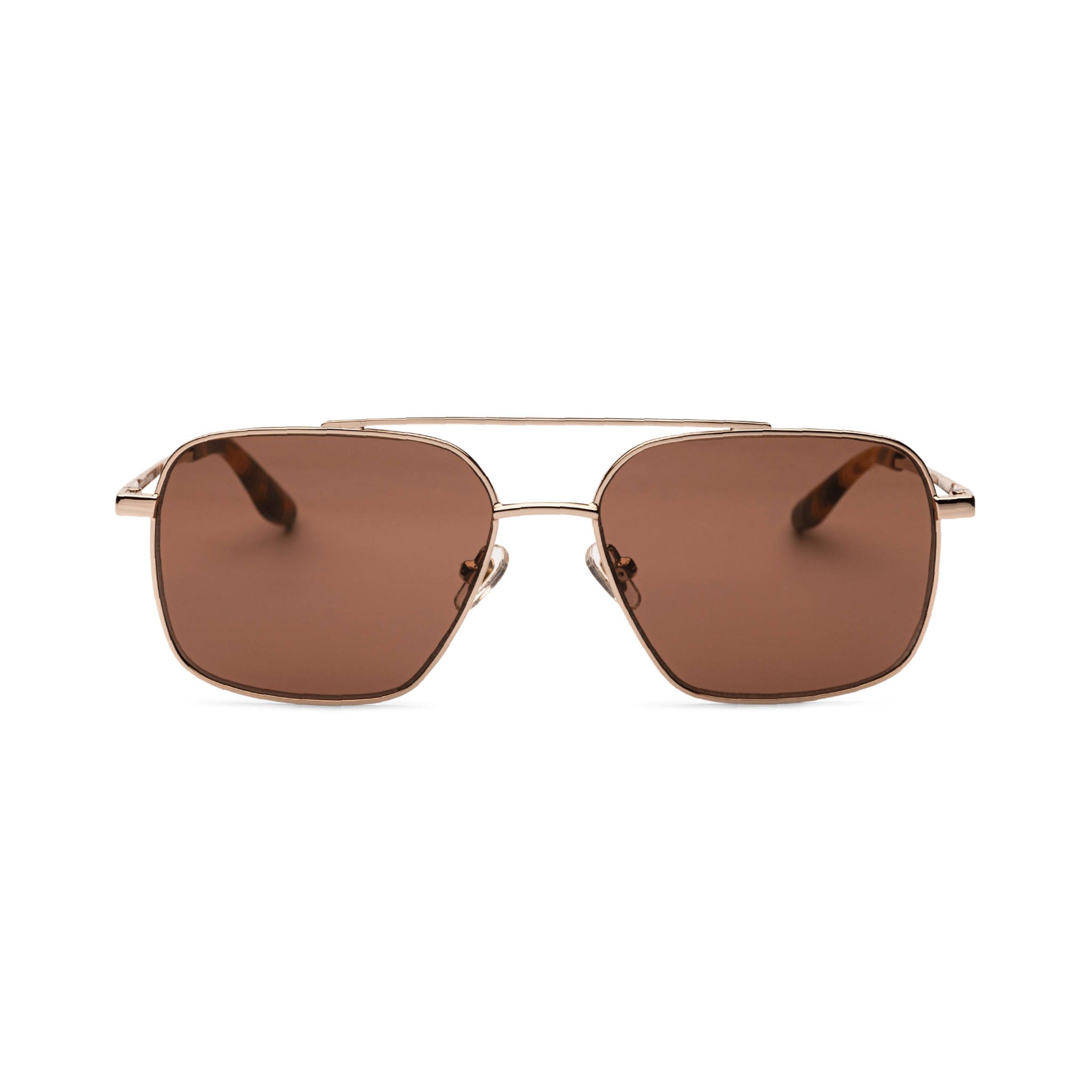 Messy Weekend Frank Navigator Metal Frame Sunglasses - Gold / Tortoise Brown - PUNCH Watch & Eyewear - MESSY WEEKEND