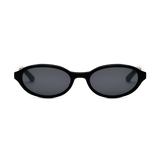 IVY Black Oval Sunglasses by Messy Weekend