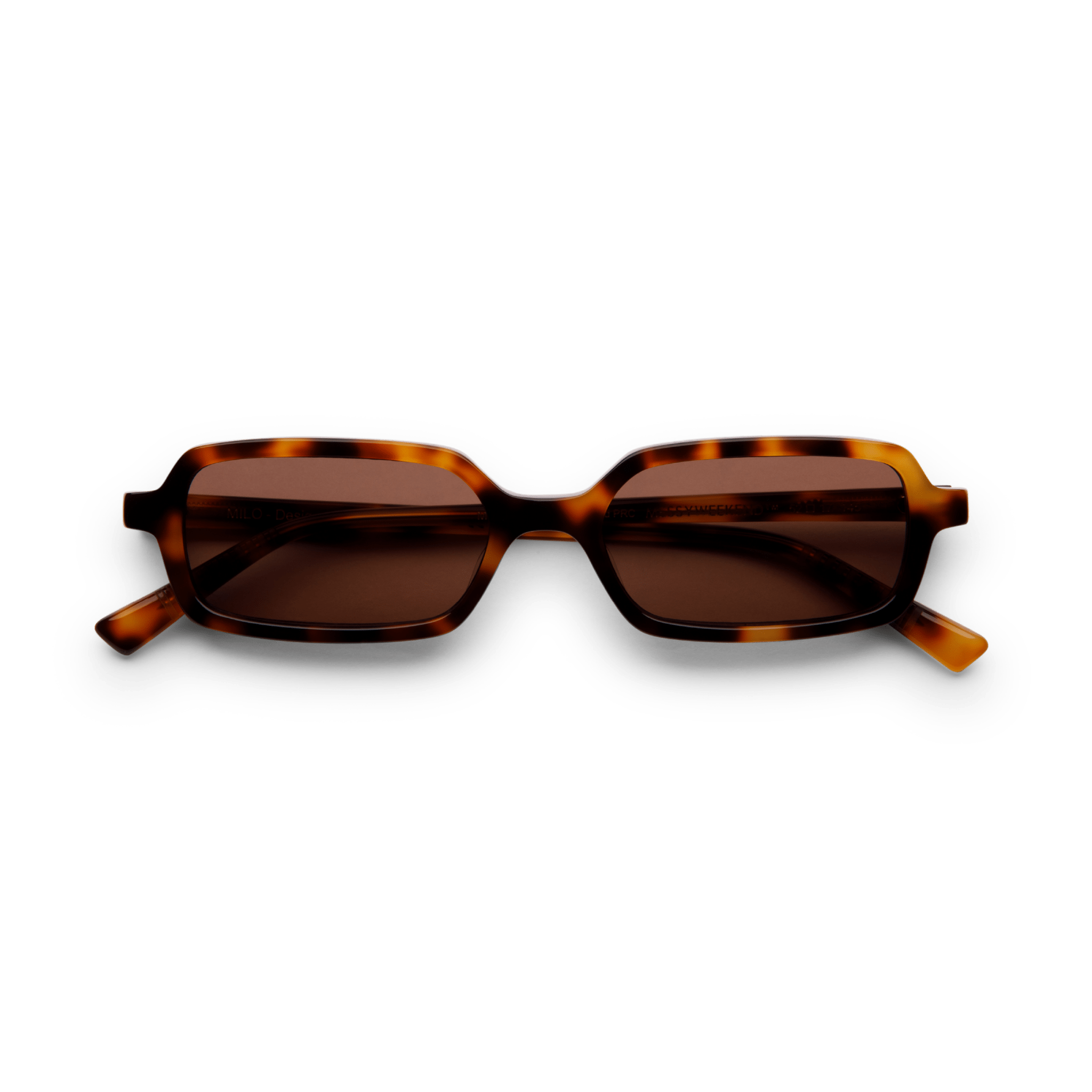 Messy Weekend Milo Slim Rectangular Sunglasses - Brown Tortoise - PUNCH Watch & Eyewear - MESSY WEEKEND