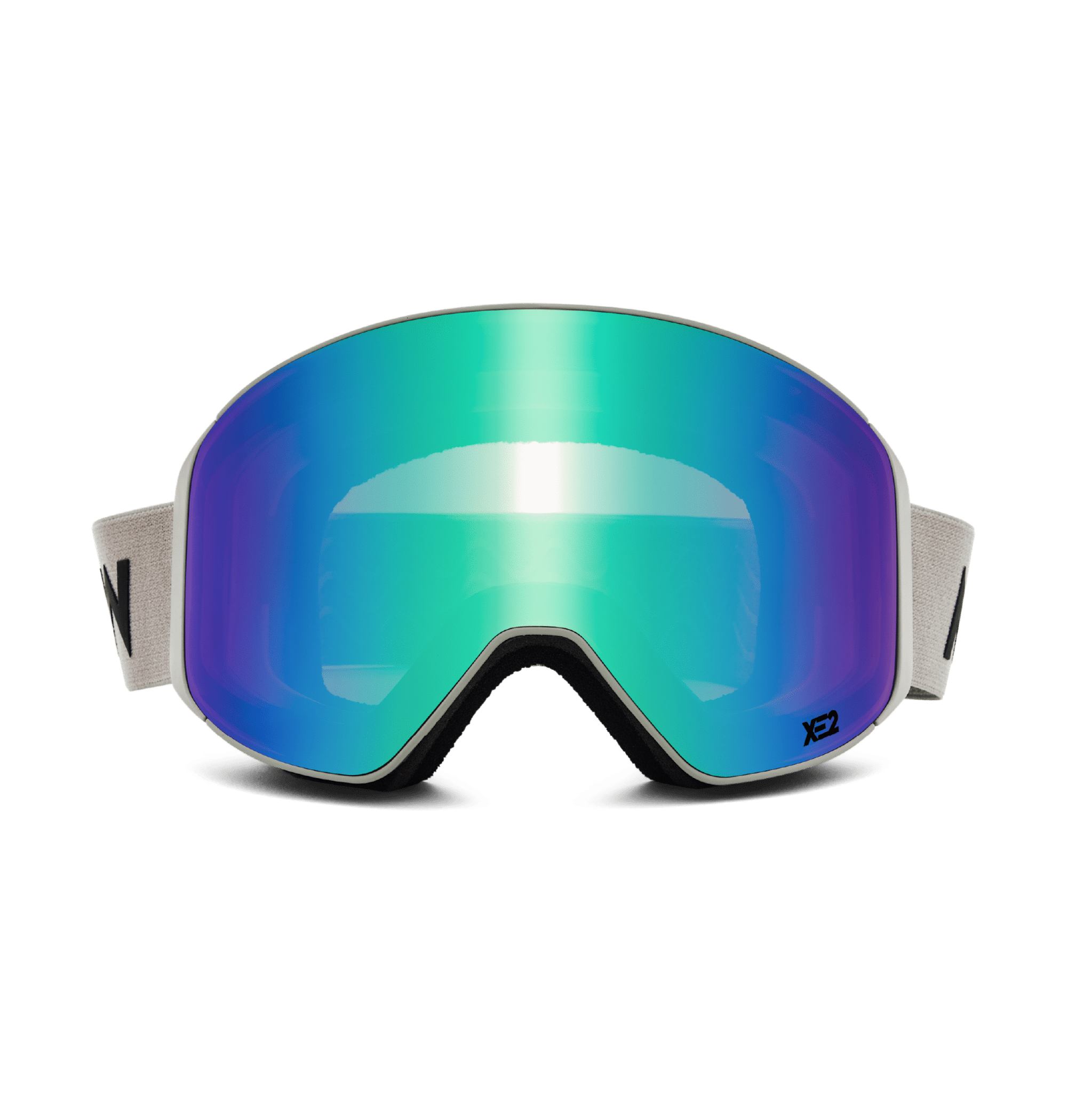 Messy Weekend Mirrored Ski Goggles, CLEAR XE2, Dual Layered UV400, Grey, Green Mirrored - PUNCH Watch & Eyewear - MESSY WEEKEND