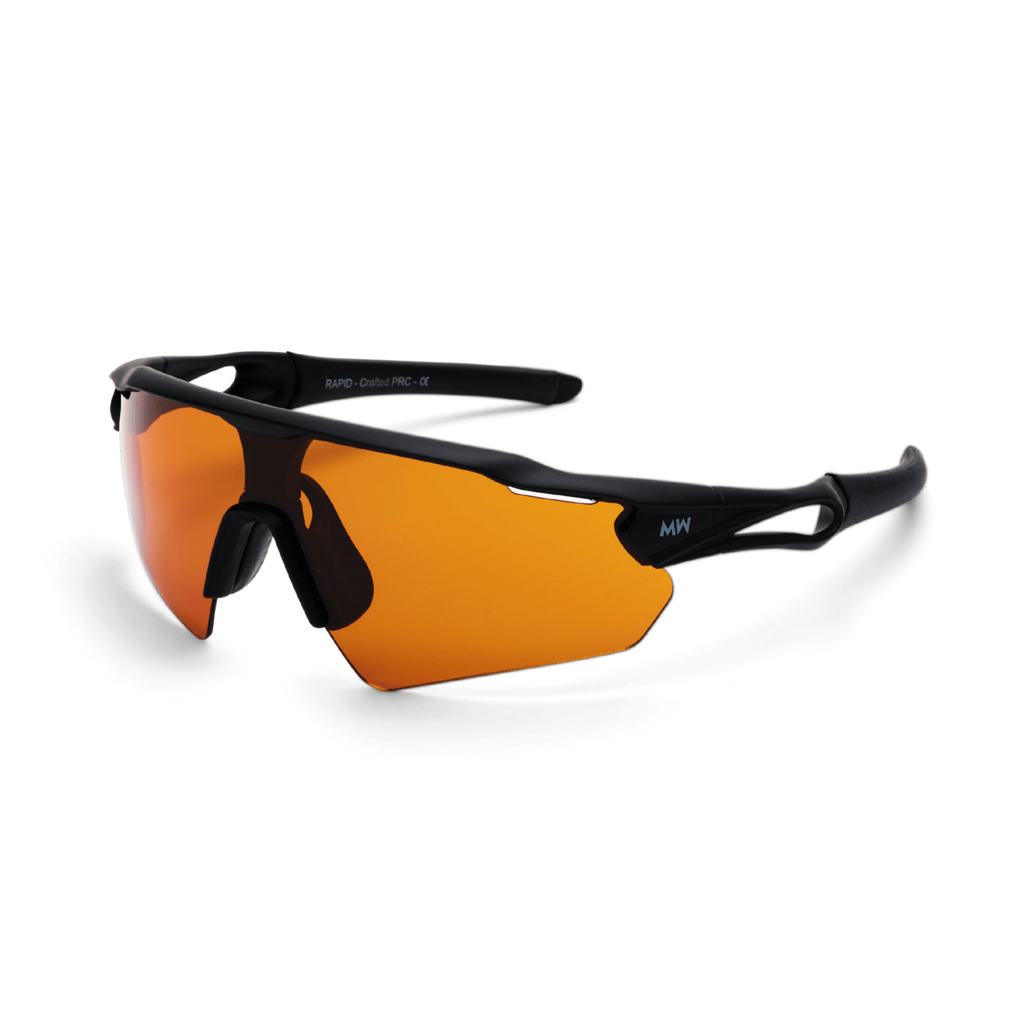 Messy Weekend RAPID Sports Sunglasses - Black/Orange Running & Cycling - PUNCH Watch & Eyewear - MESSY WEEKEND