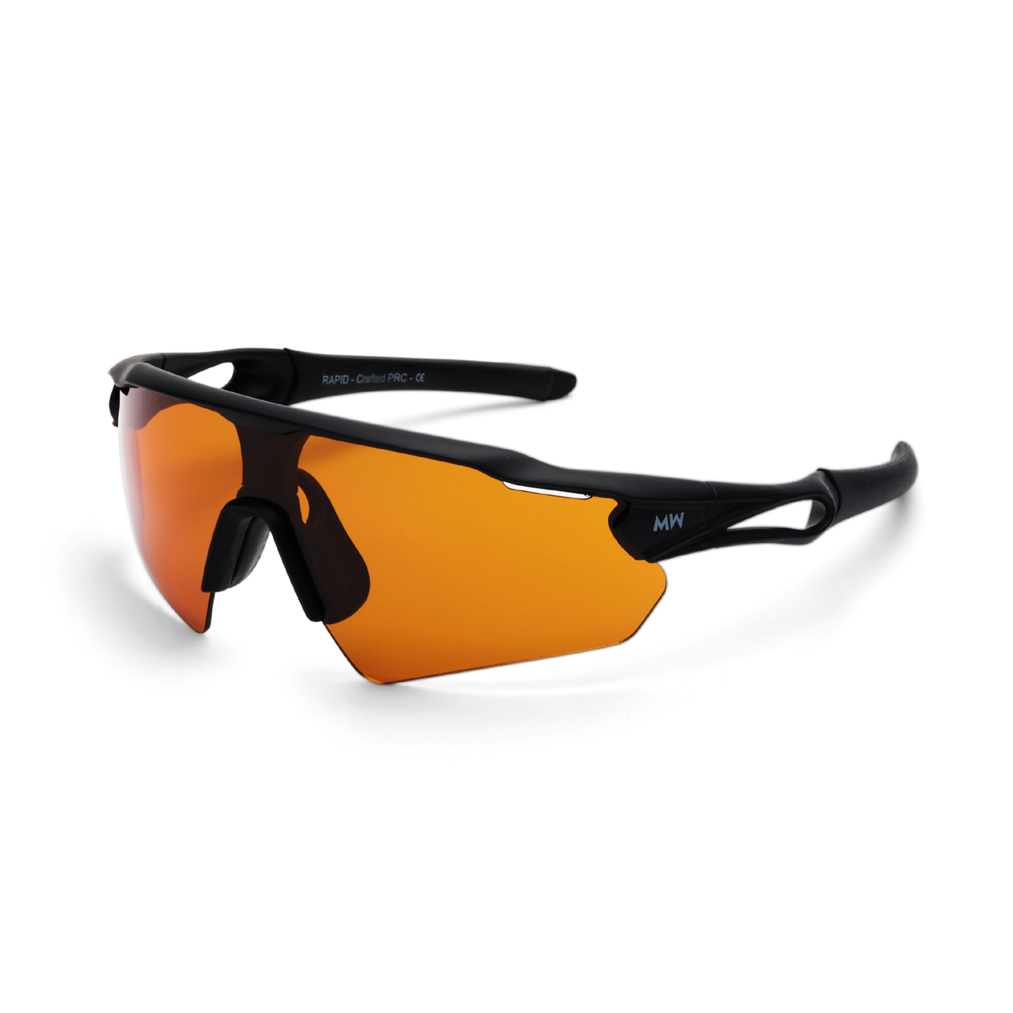 Messy Weekend RAPID Sports Sunglasses - Black/Orange Running & Cycling - PUNCH Watch & Eyewear - MESSY WEEKEND