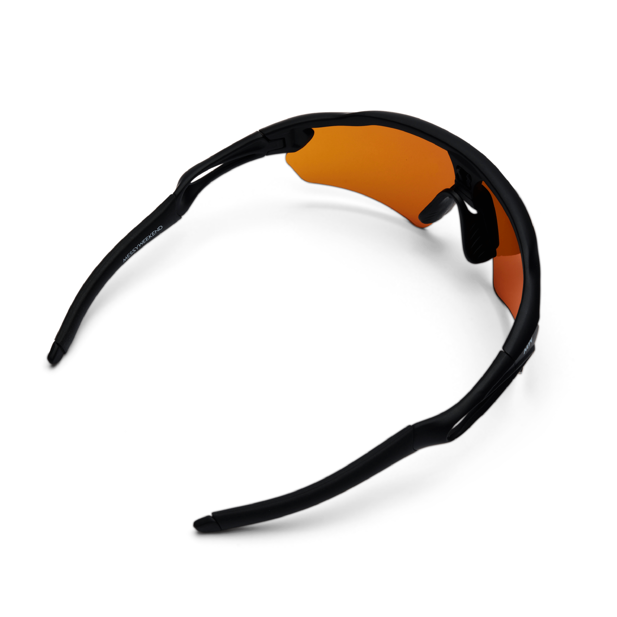 Messy Weekend RAPID Sports Sunglasses - Black/Orange Running & Cycling - PUNCH Watch & Eyewear - MESSY WEEKEND